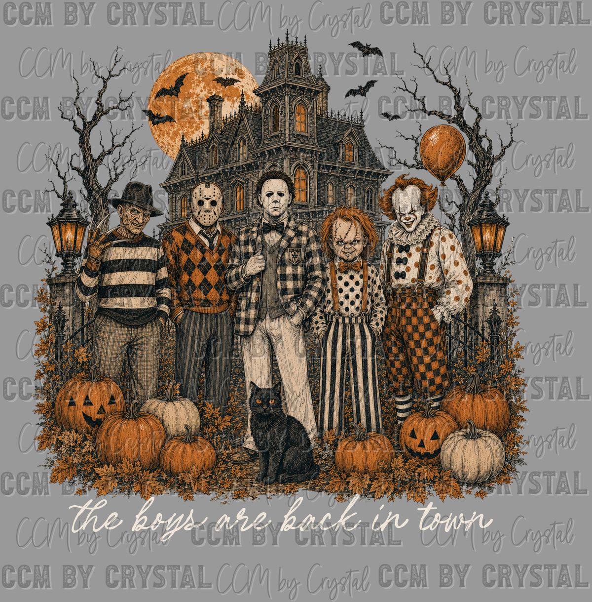 Boys are Back Halloween Horror Ready to Press Transfer DTF Transfer (Copy)