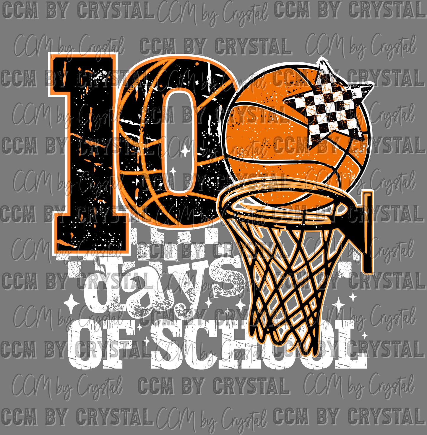 Basketball 100 Days of School Ready to Press Instant Peel DTF Transfers
