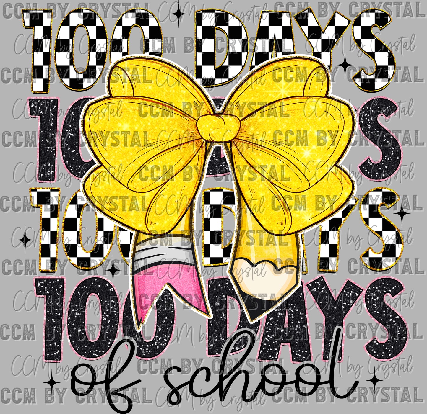 100 Days of School Ready to Press Transfer DTF Transfer Sublimation Transfer