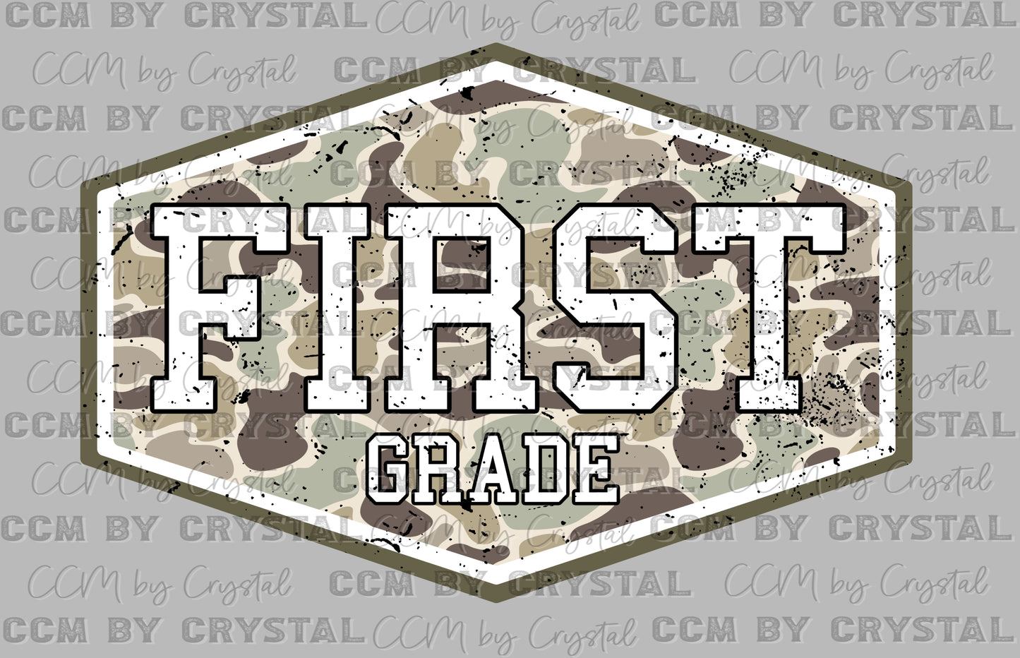 1st Grade Camo Back to School Ready to Press DTF Transfers Sublimation Transfers