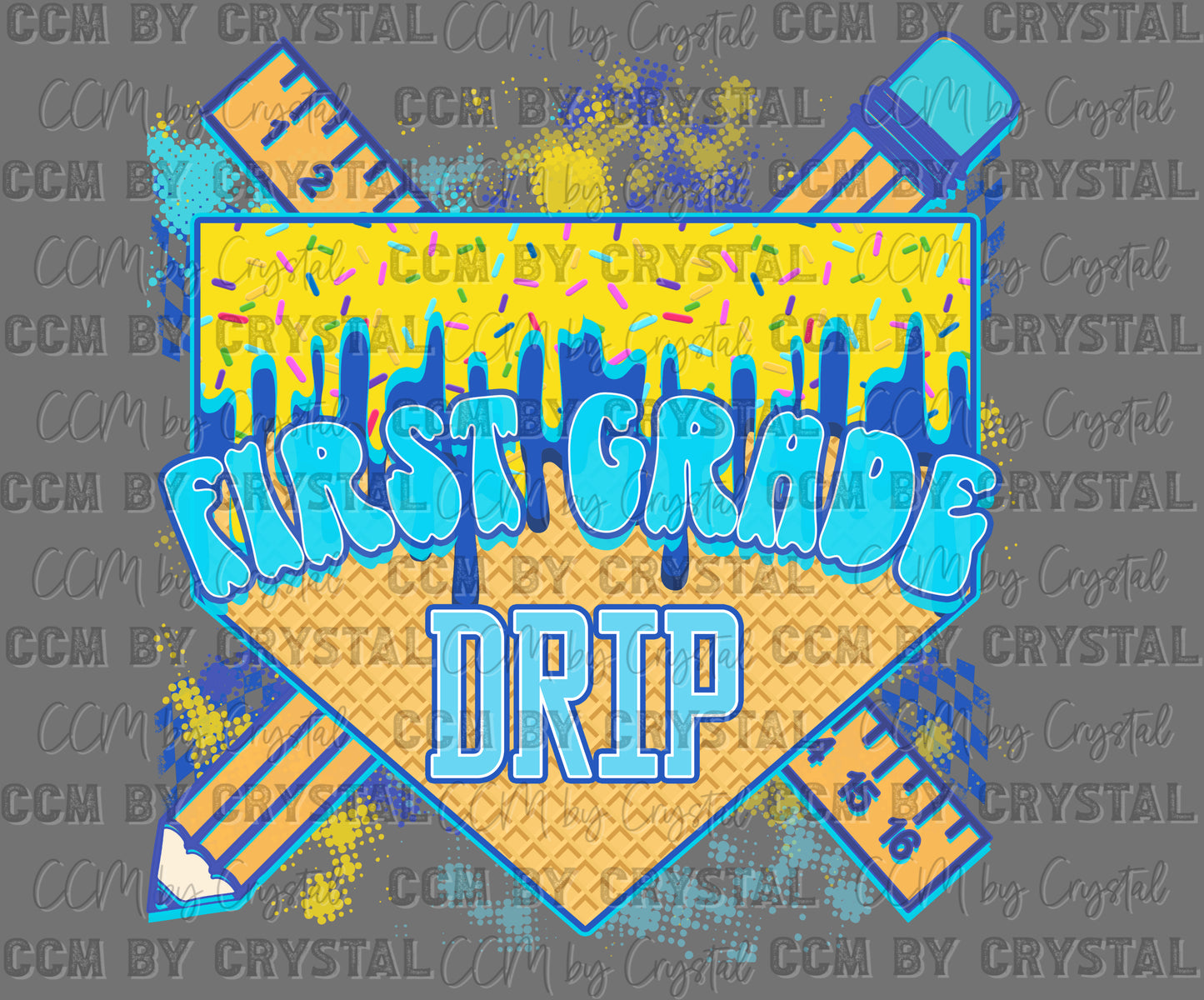 1st First Grade Baseball Grade Ready to Press DTF Transfers Sublimation Transfers