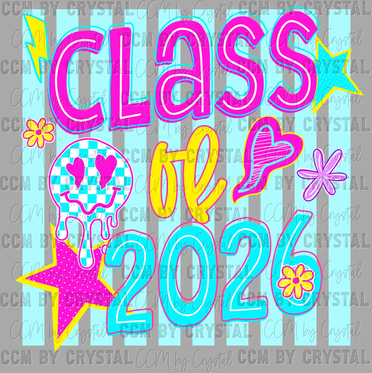 Class of 2026 Blue Ready to Press DTF Transfers Sublimation Transfers