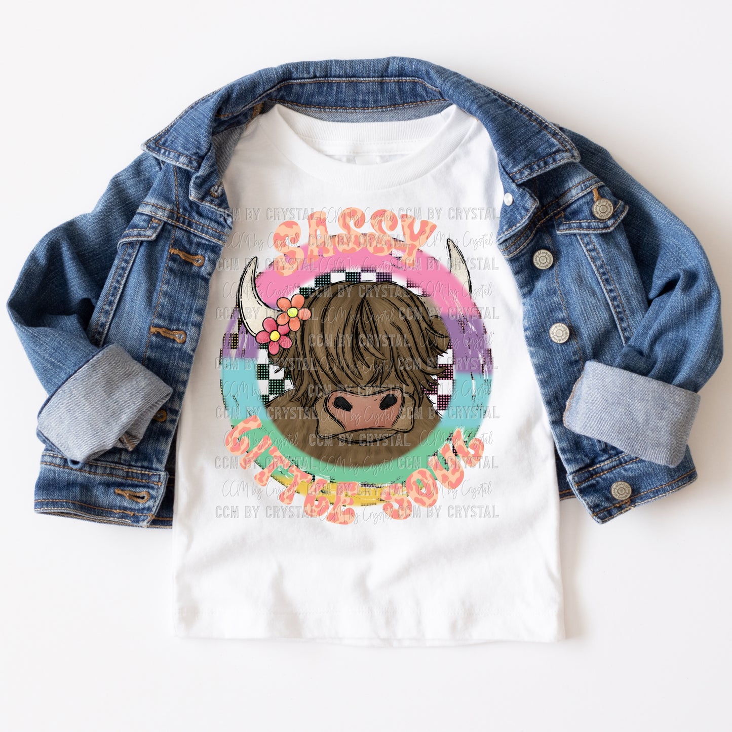 Sassy Little Soul Highland Cow PNG Digital File ONLY