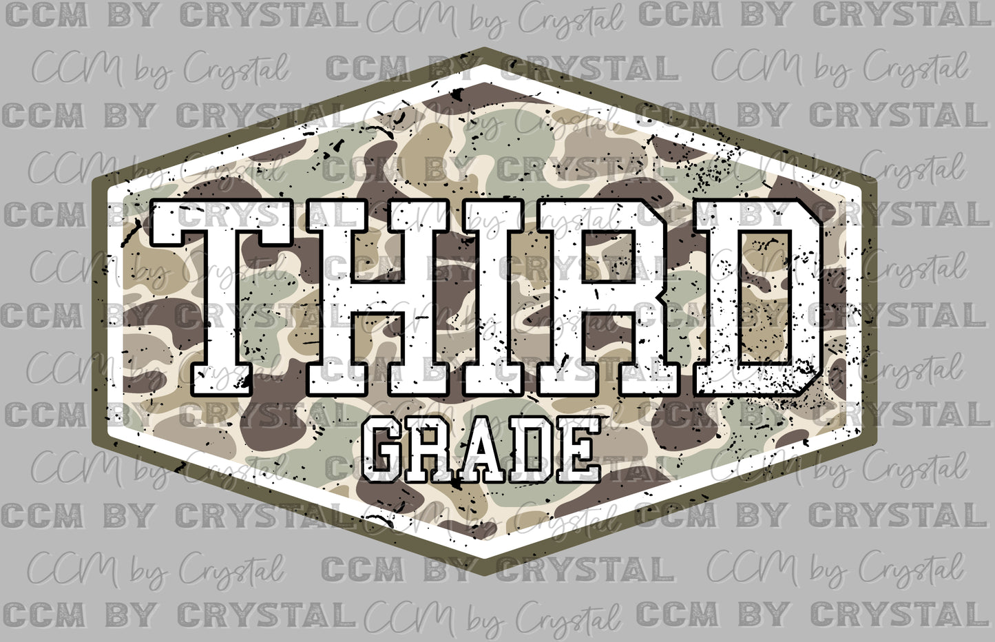 3rd Grade Camo Back to School Ready to Press DTF Transfers Sublimation Transfers