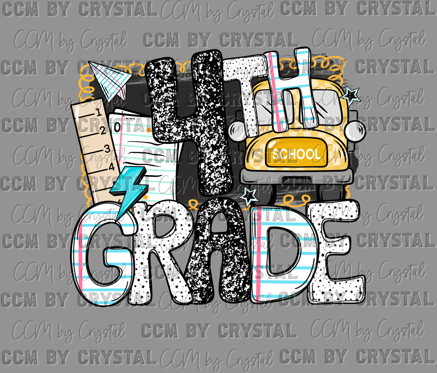 4th Grade Back to School Ready to Press Transfer DTF Transfer Sublimation Transfer