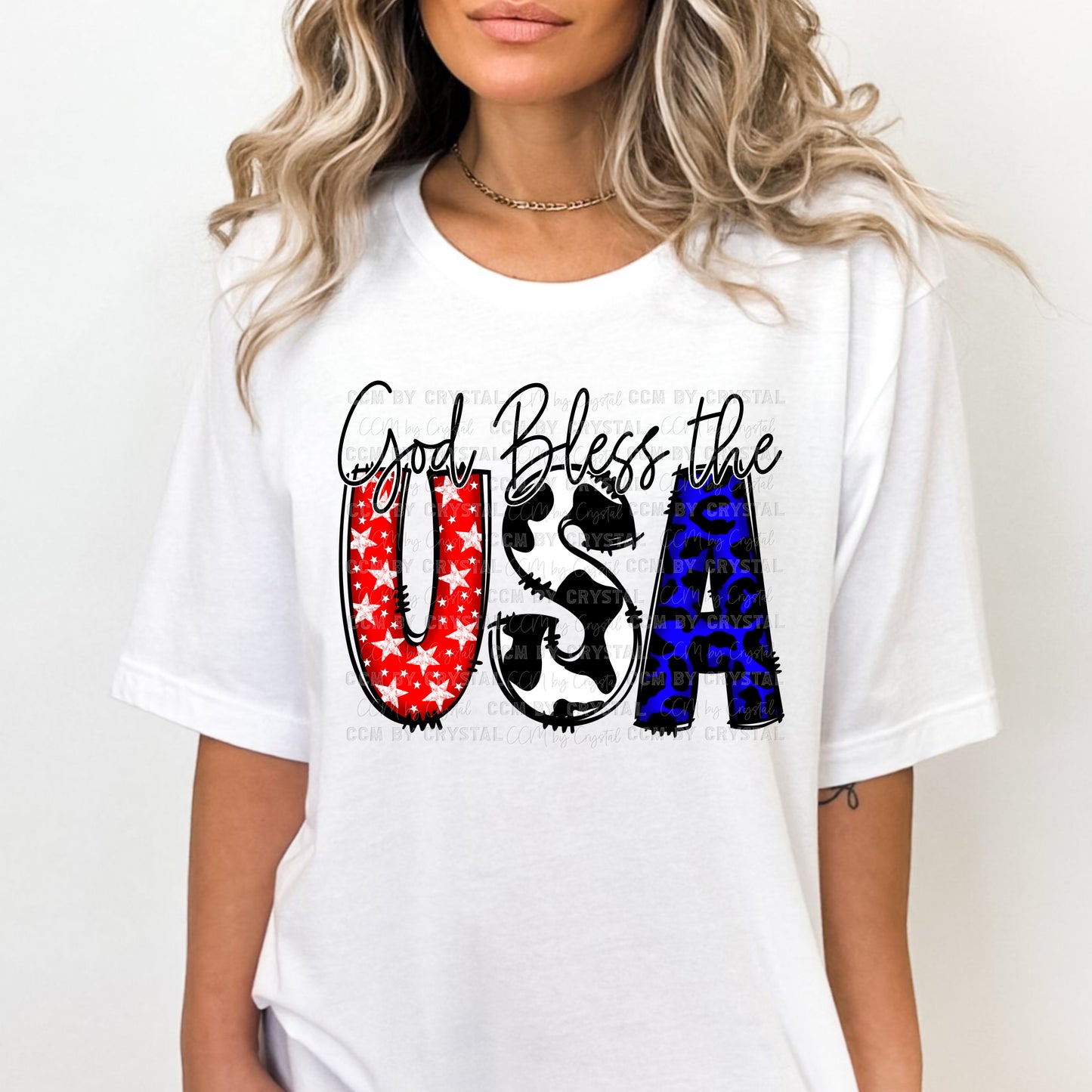 God Bless the USA Fourth of July Ready to Press Transfer