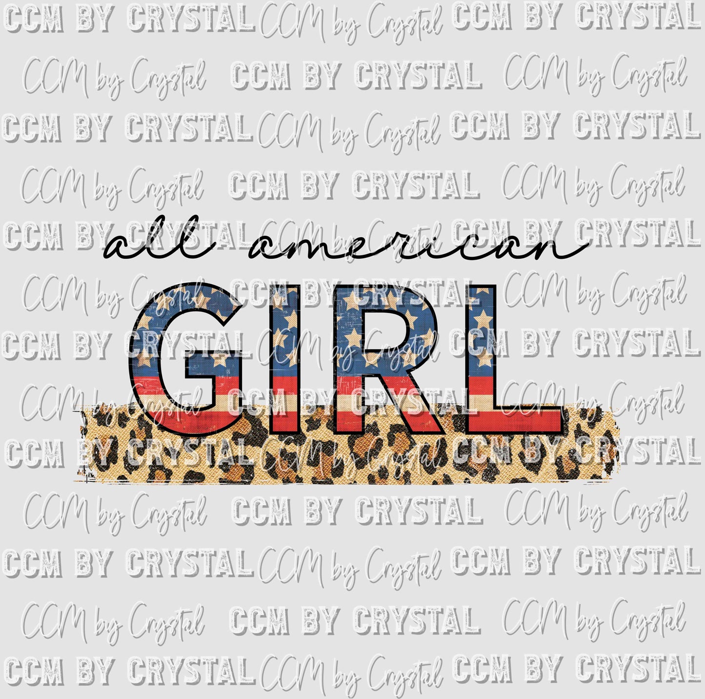 All American Girl Cheetah Print Ready to Press Transfer