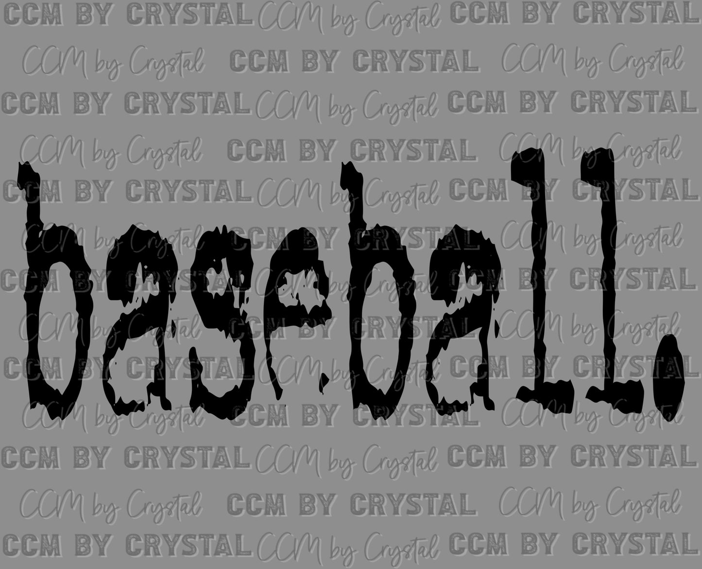 Baseball Typography Mascot Ready to Press Transfer DTF Transfer Sublimation Transfer