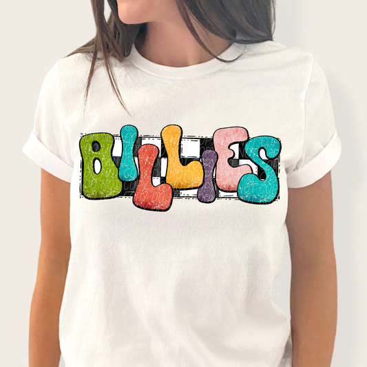 Billies Retro Mascot Ready to Press Transfer DTF Transfer Sublimation Transfer