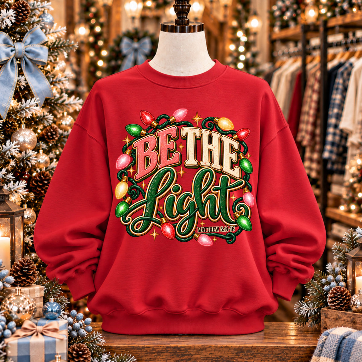 Be the Light Christmas Ready to Press DTF Transfers Sublimation Transfers