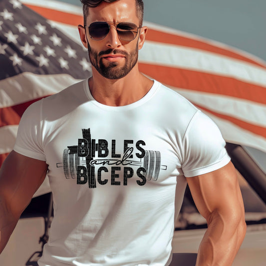 Bibles and Biceps Ready to Press Transfer DTF Transfer Sublimation Transfer