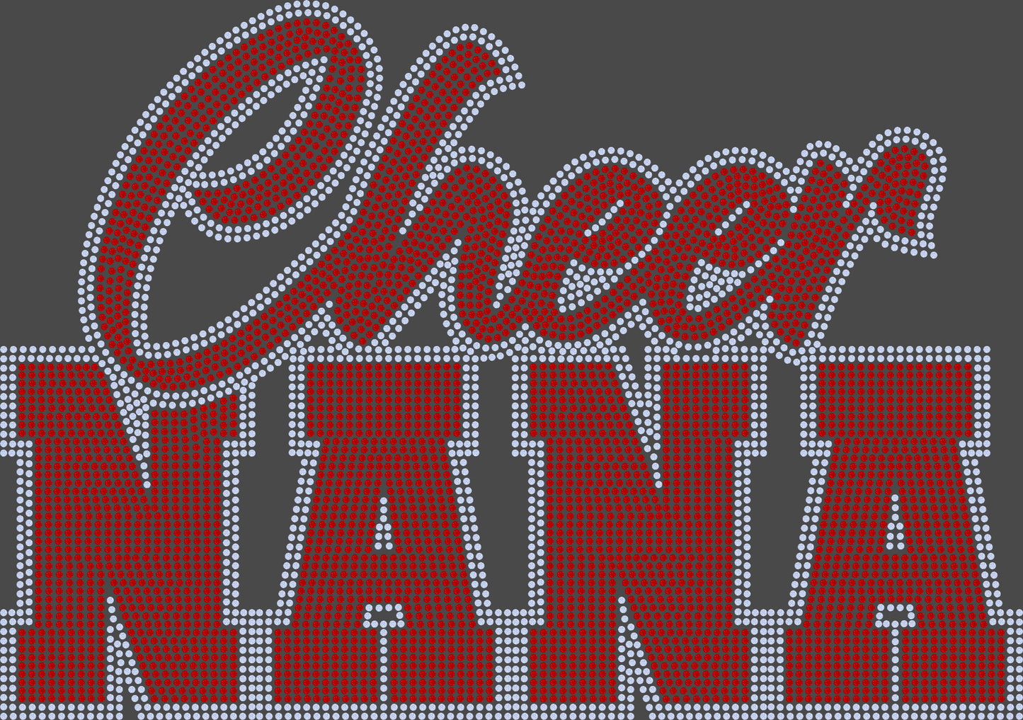 Cheer Nana 11" Wide 2- Color Spangle Transfer