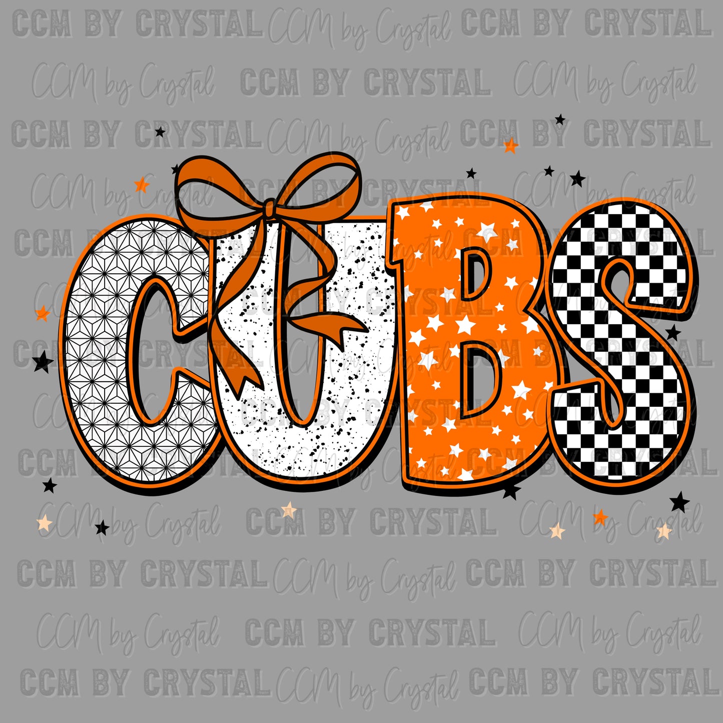 Cubs Orange Mascot Ready to Press Transfer DTF Transfer Sublimation Transfer