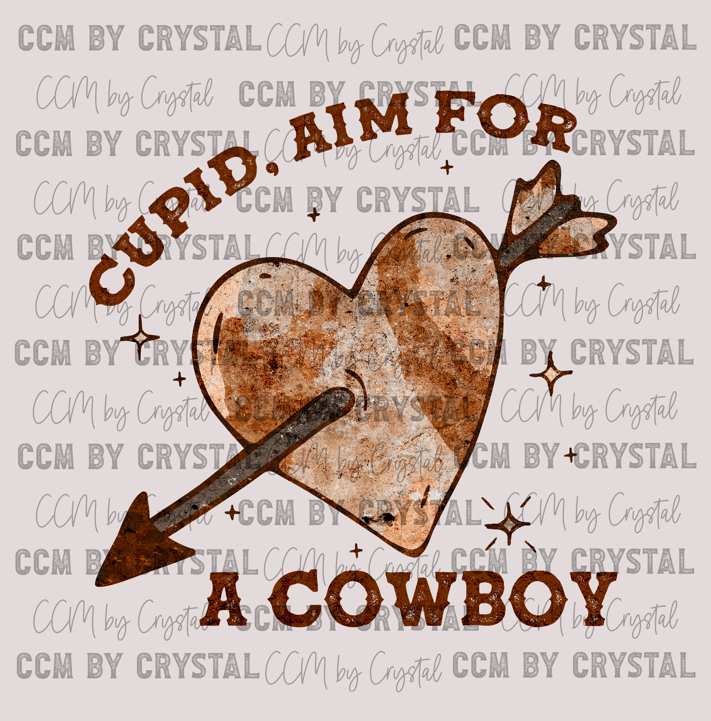 Cupid Aim for a Cowboy Valentine's Day Ready to Press Transfer