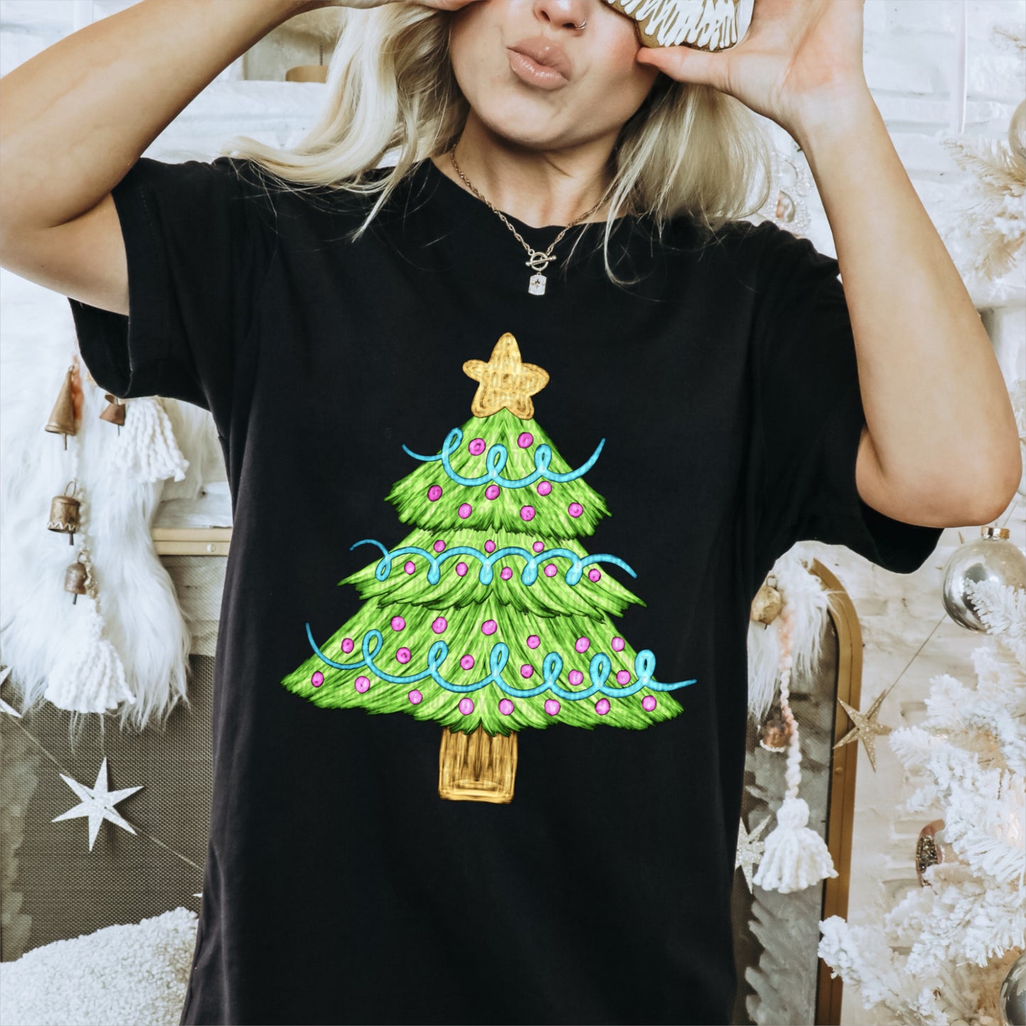 Christmas Tree Ready to Press Transfer DTF Transfer Sublimation Transfer
