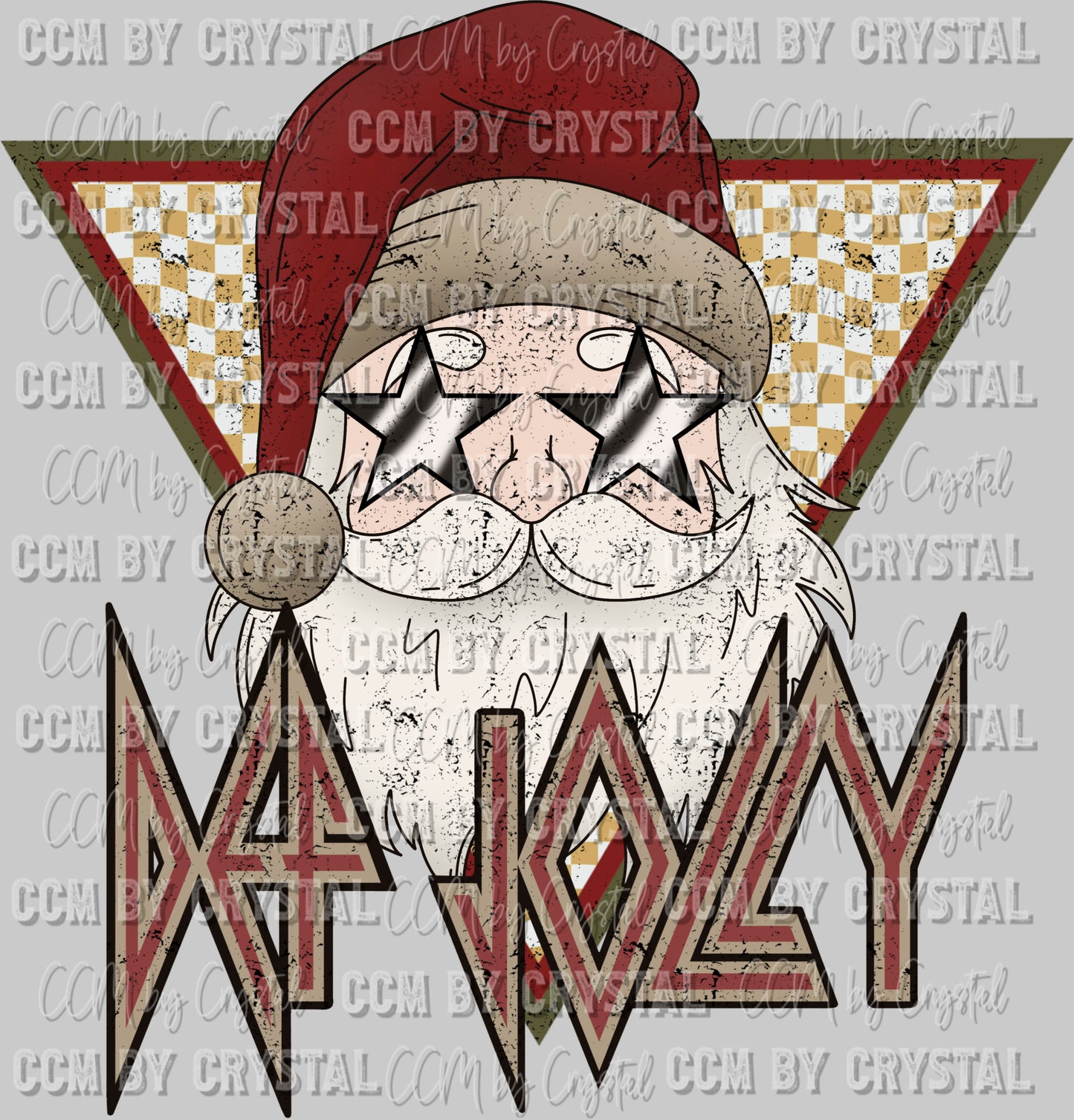 Def Jolly Santa Christmas Ready To Press Transfer DTF Sublimation