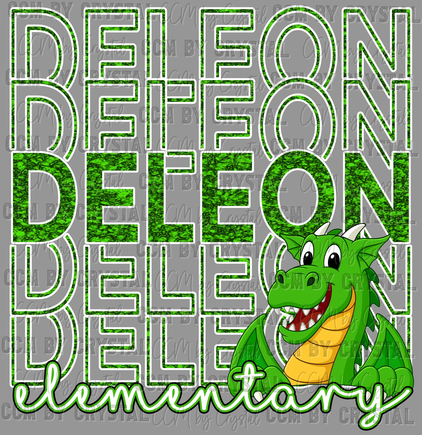 Victoria Deleon Elementary Faux Glitter Ready to Press Transfer DTF Transfer