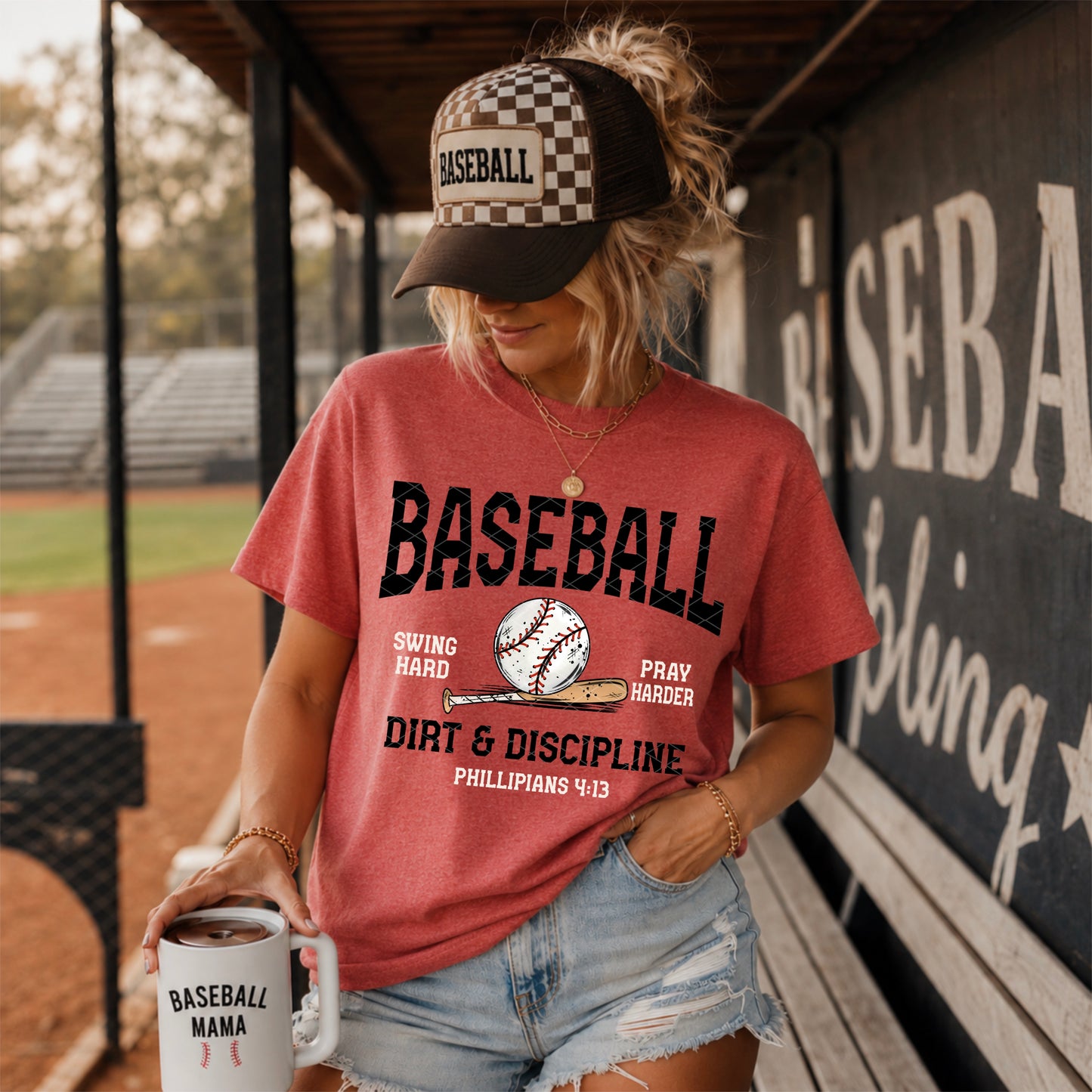 Baseball Swing hard Pray Harder Ready to Press DTF Transfers