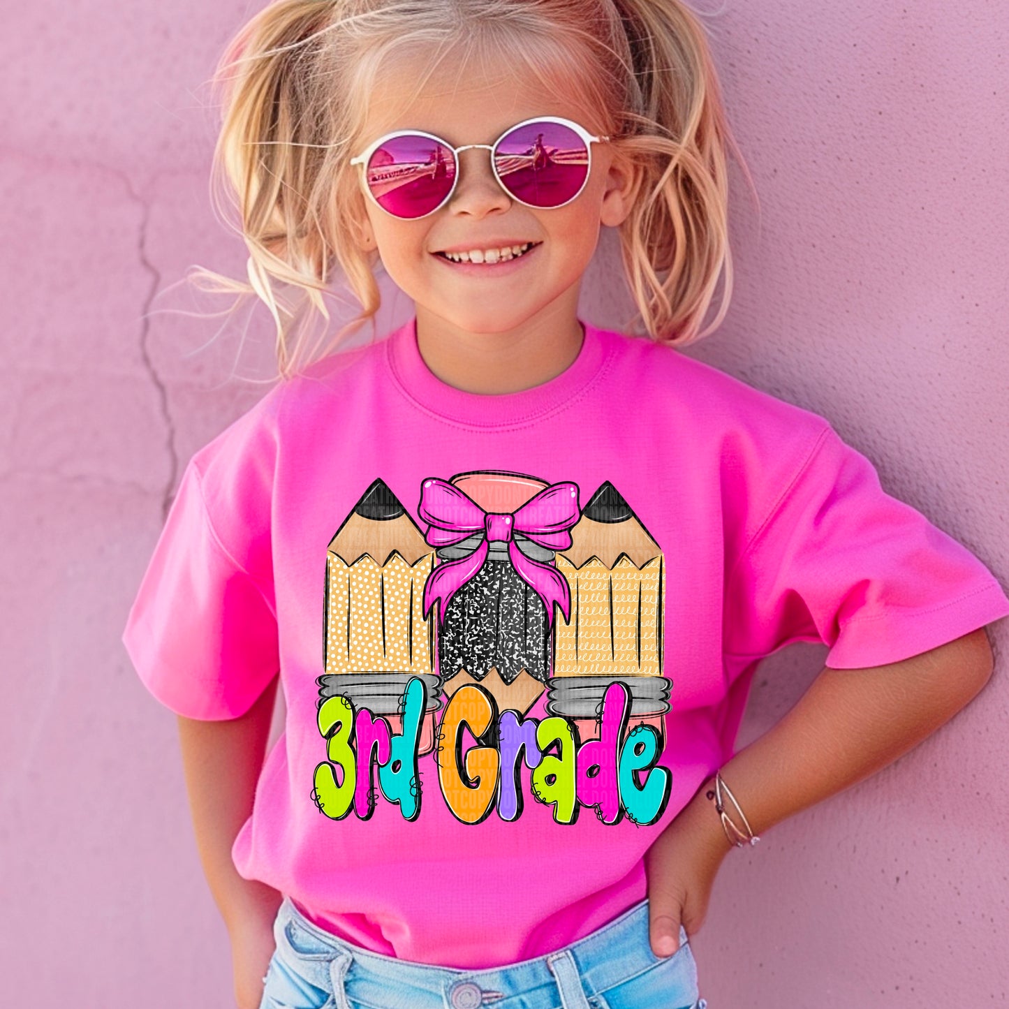 3rd Grade Pencils Back to School Ready to Press Transfer DTF Transfer Sublimation Transfer
