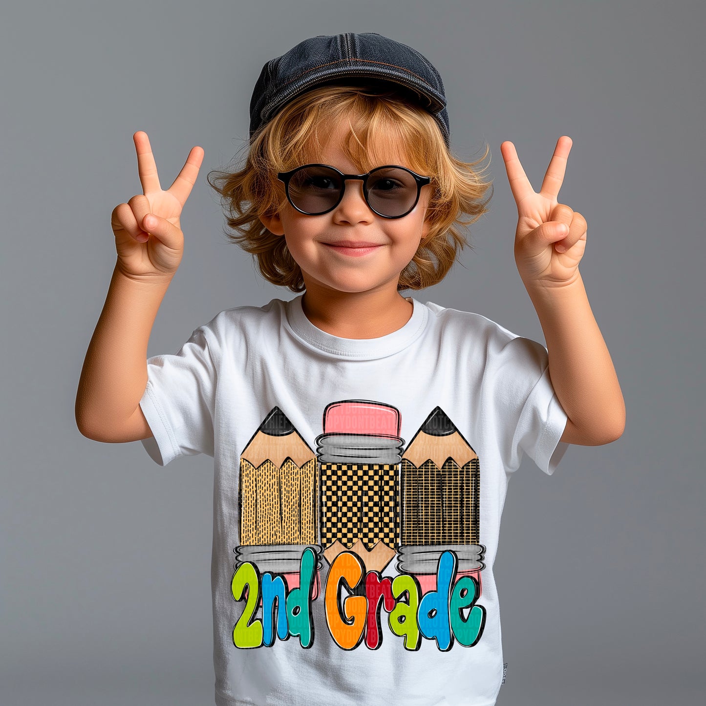 2nd Grade Boy Pencils Back to School Ready to Press Transfer DTF Transfer Sublimation Transfer