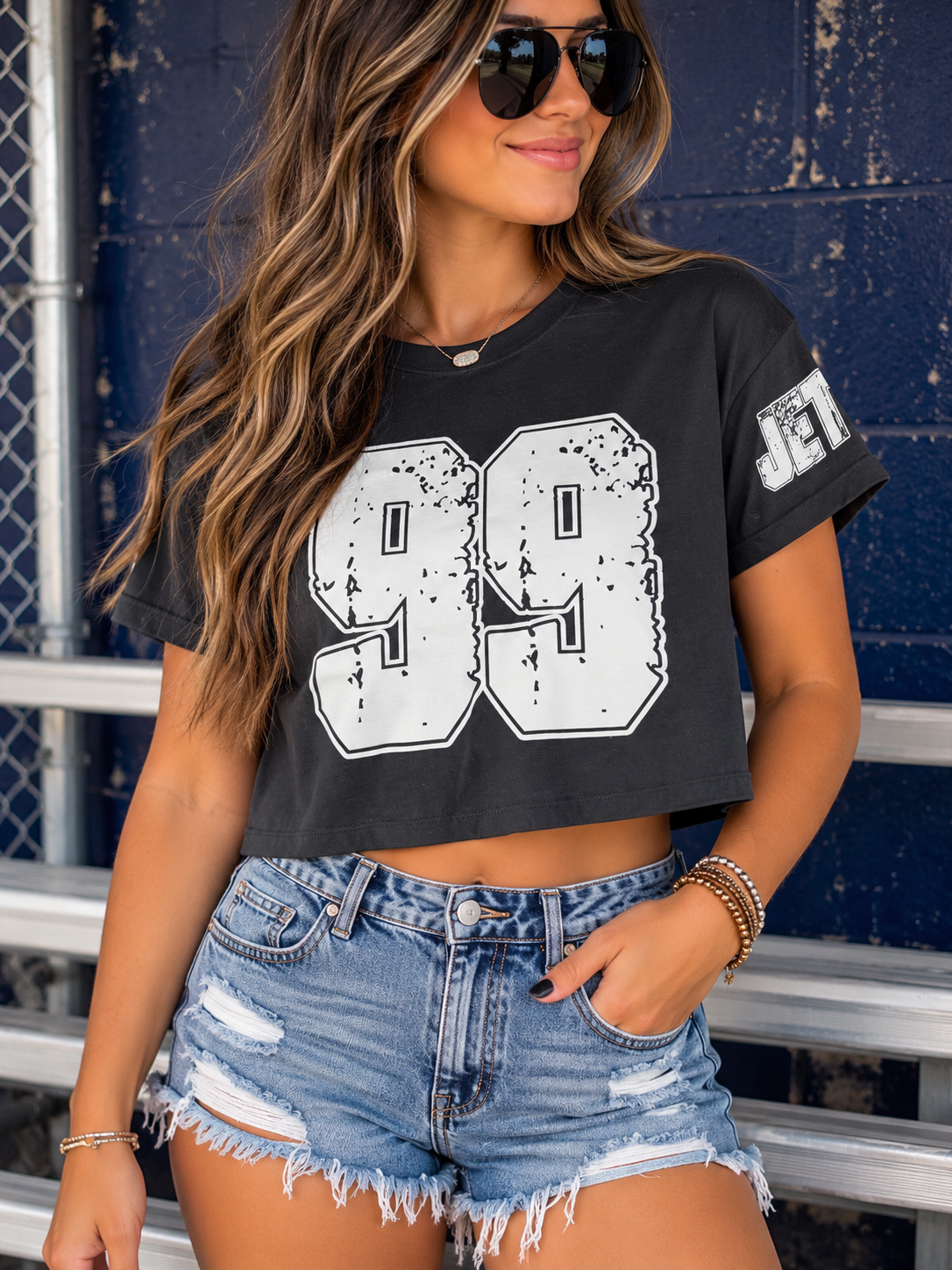 Number and Name Cropped Comfort Colors T-Shirt