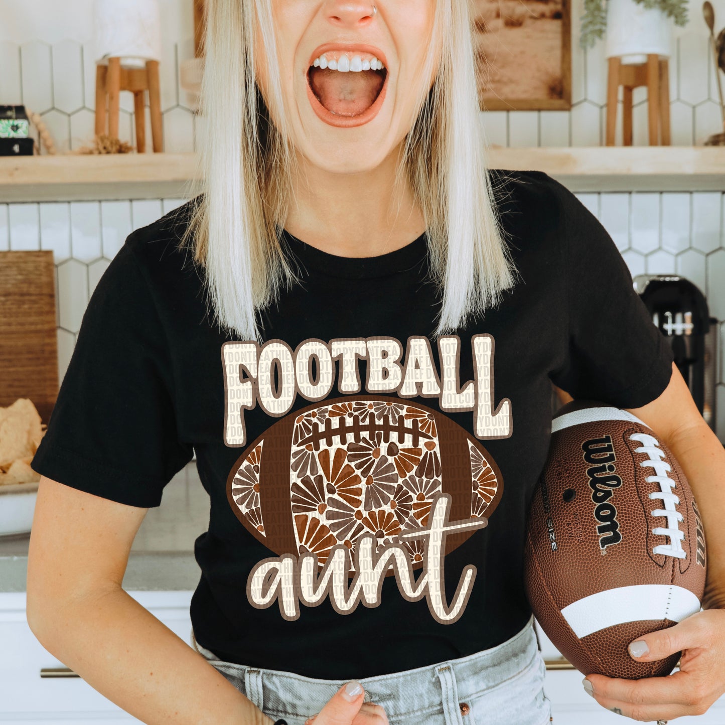 Football Aunt Ready to Press Transfer DTF Transfer Sublimation Transfer