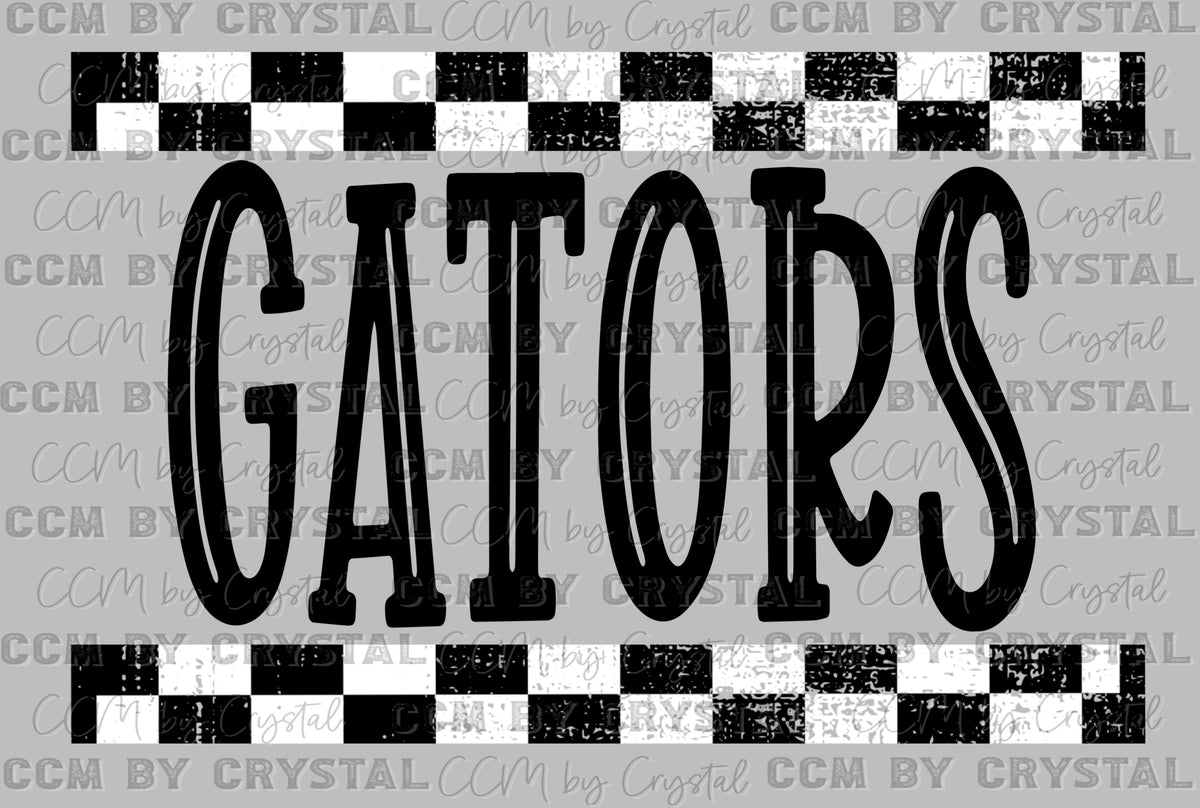 Gators Checkered Ready to Press DTF Transfers