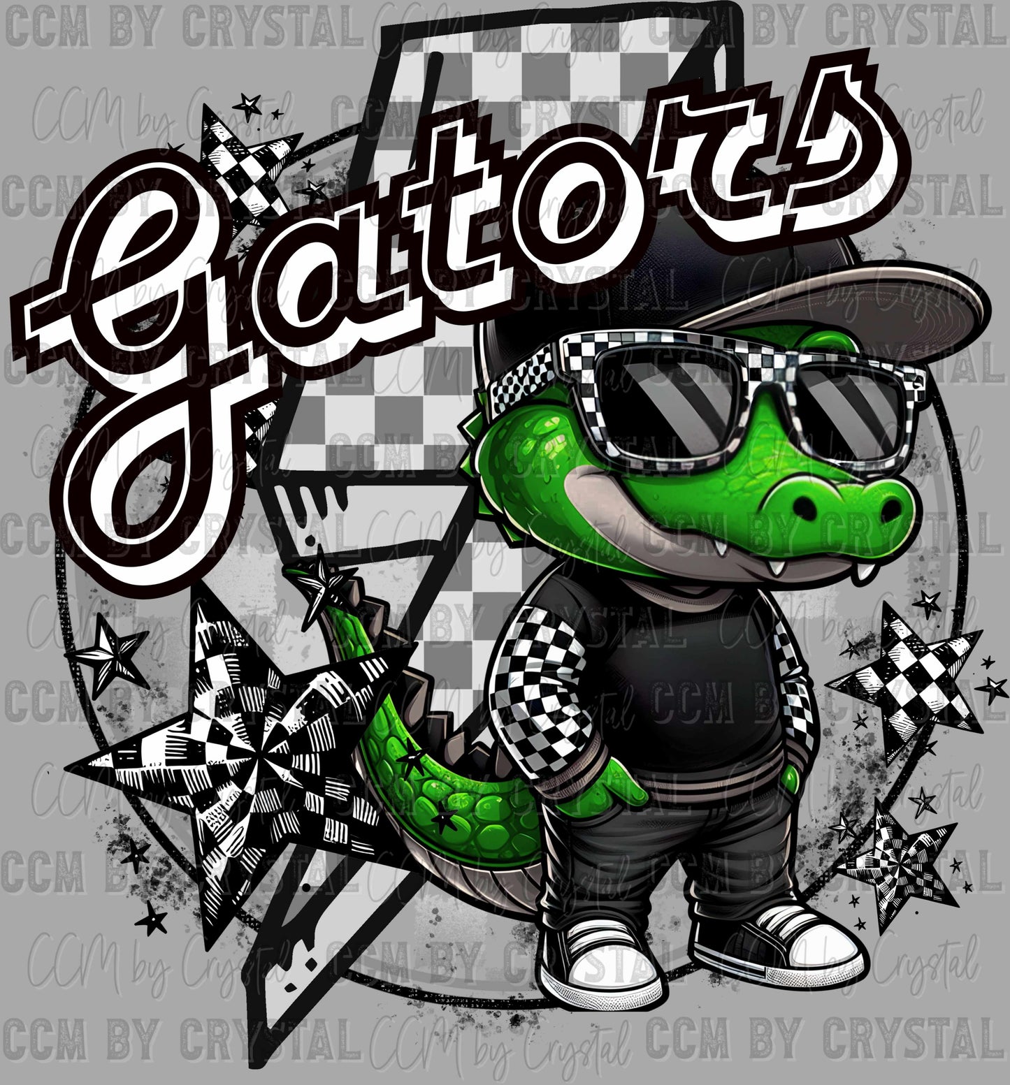 Gators Mascot Ready to Press Transfer DTF Transfer Sublimation Transfer