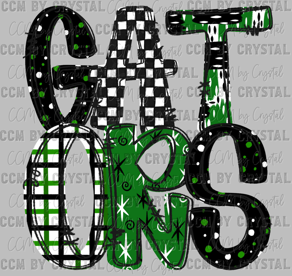 Gators Green Black Ready to Press DTF Transfers Sublimation Transfers