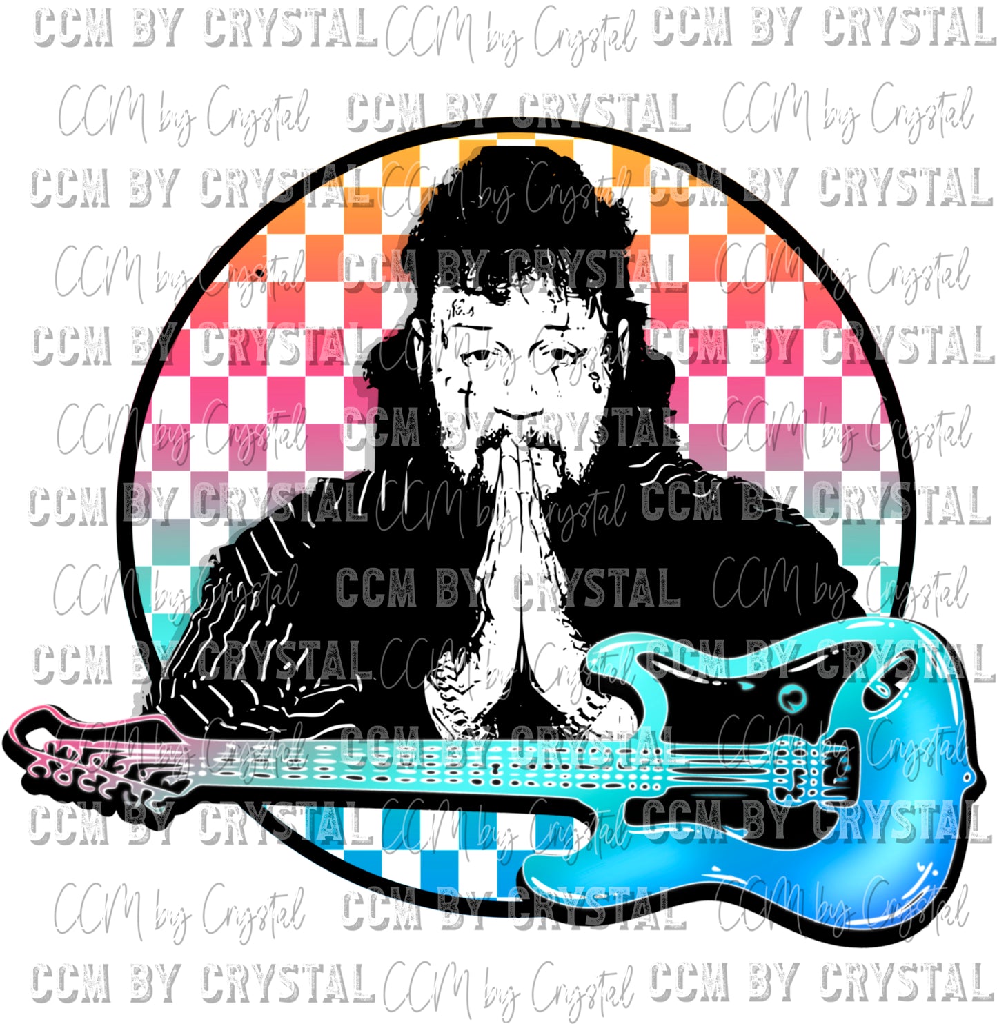 Halfway to Heaven or Halfway to Hell Pocket Sleeve Ready to Press Transfer
