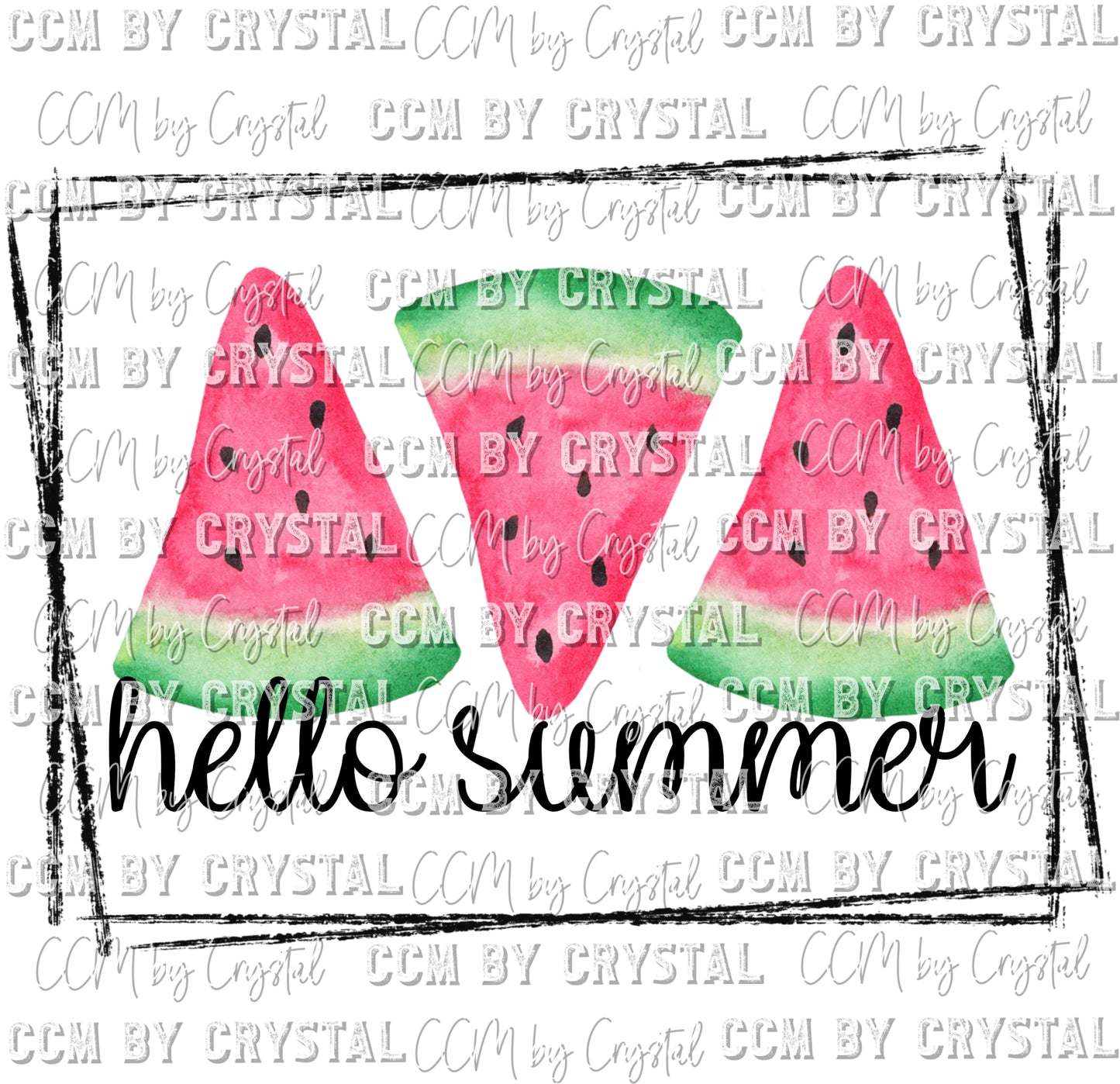 Hello Summer Watermelon Ready to Press Transfer