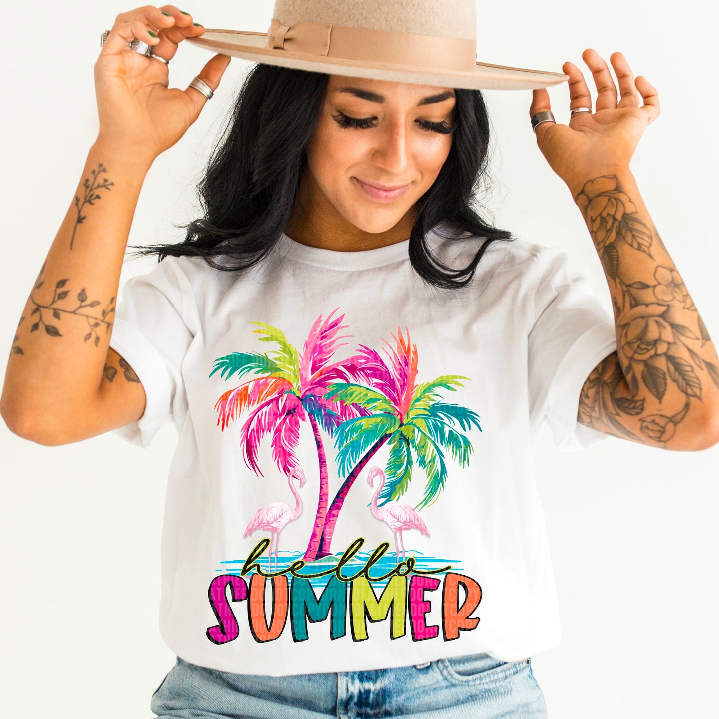 Hello Summer Summertime Ready to Press Transfer
