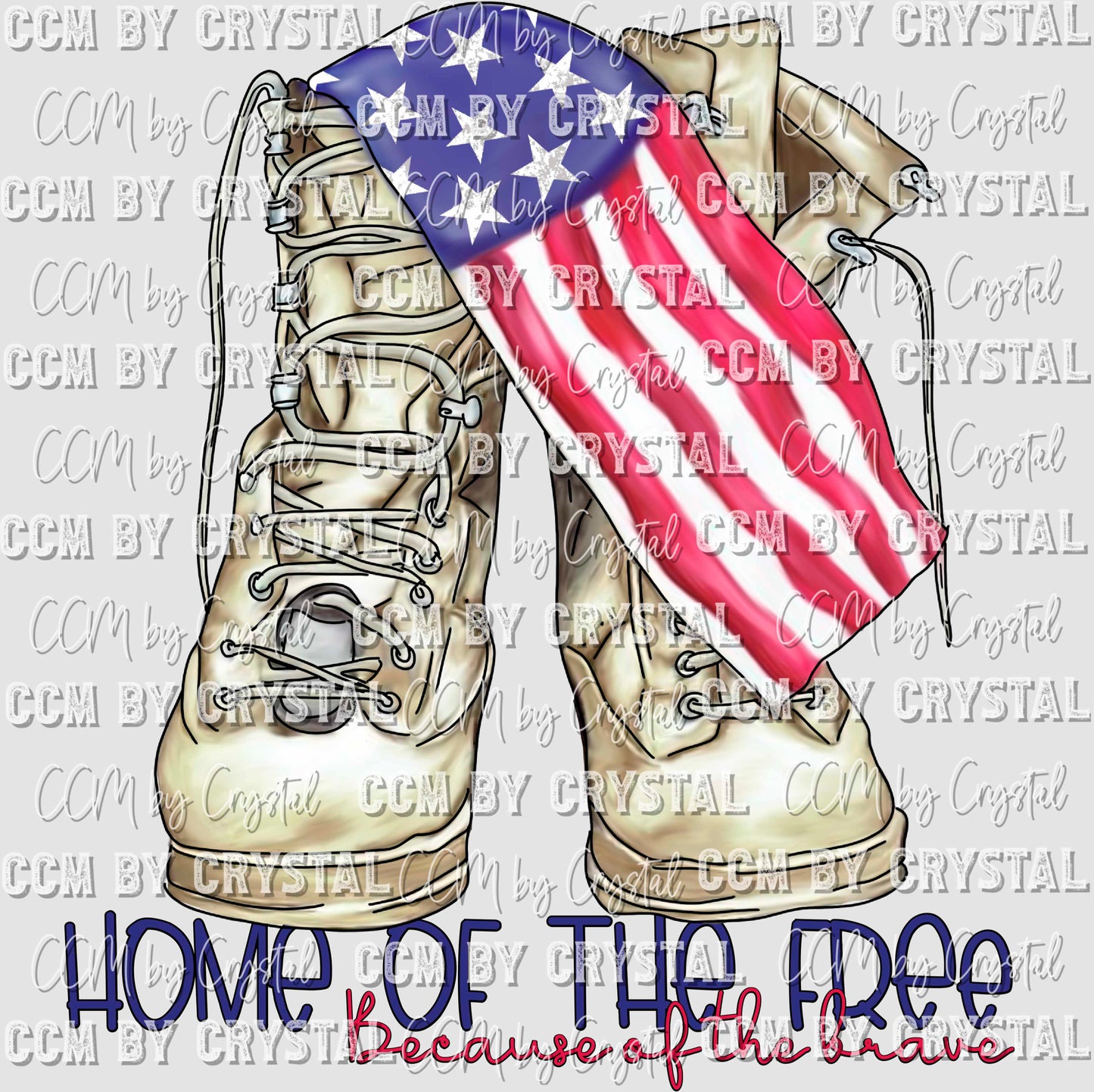 Home of the Free because of the Brave Ready to Press Transfer
