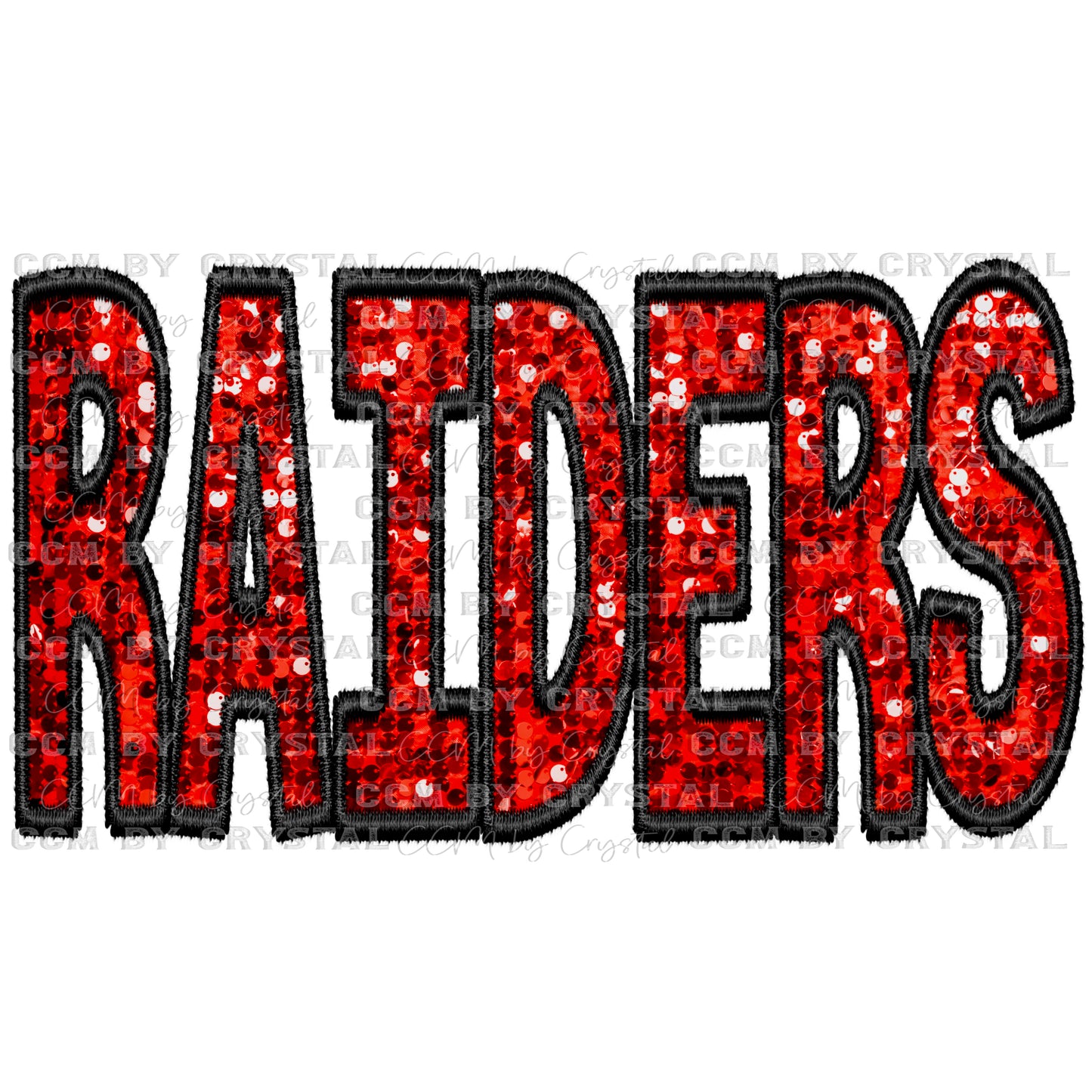 Raiders Faux Sequins Faux Embroidery PNG Digital File ONLY