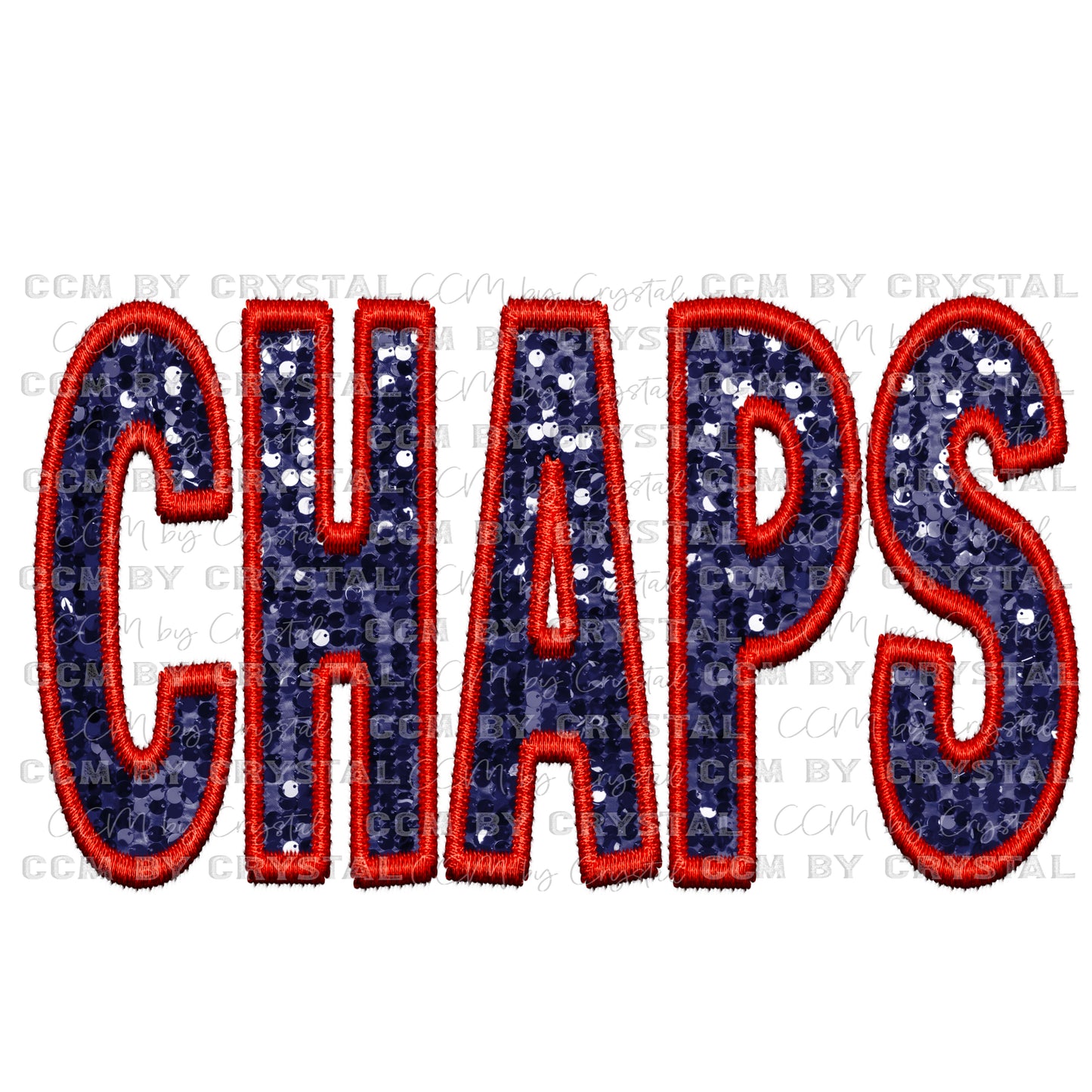 Chaps Faux Sequins Faux Embroidery PNG Digital File ONLY
