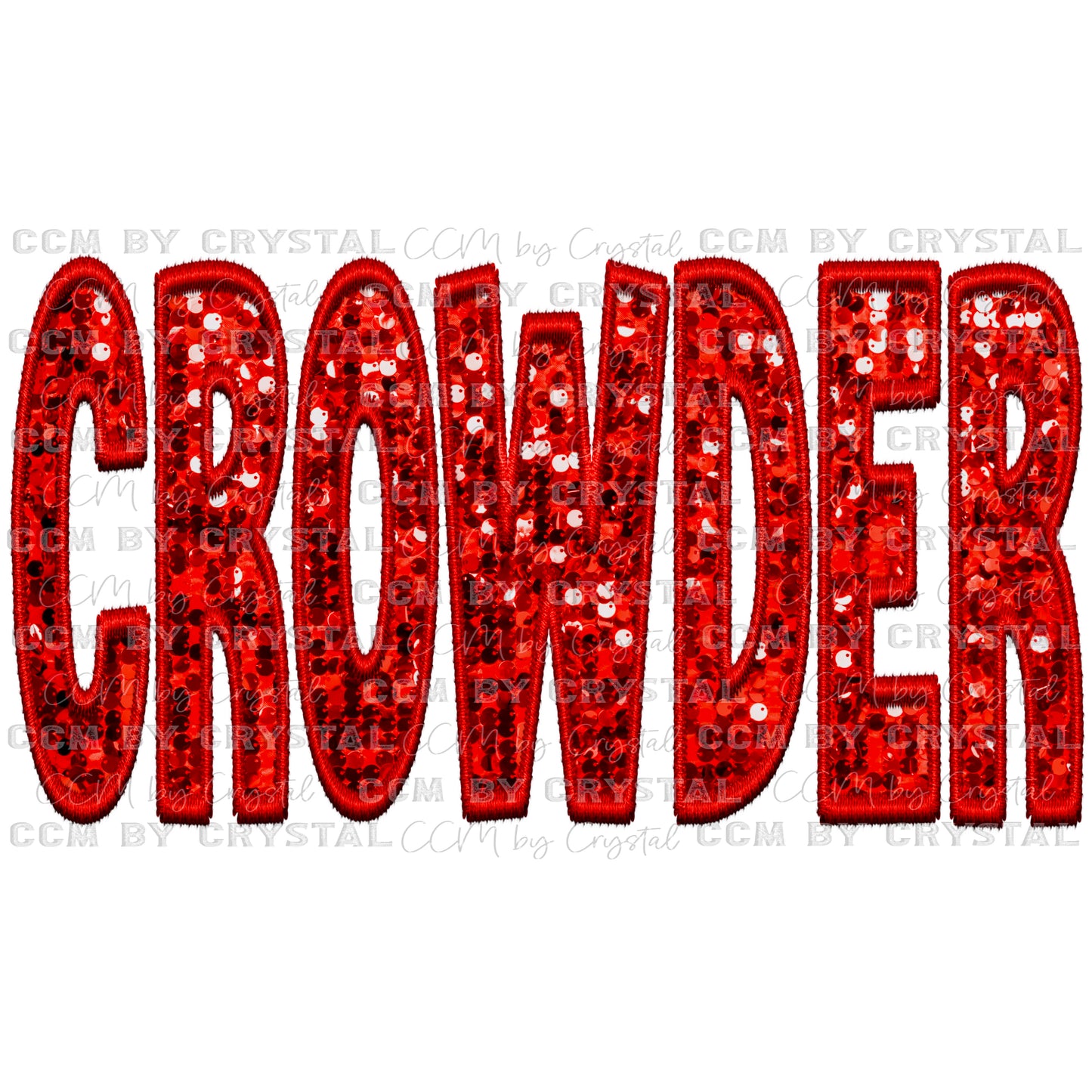 Crowder Faux Embroidery Faux Sequins PNG Digital File ONLY