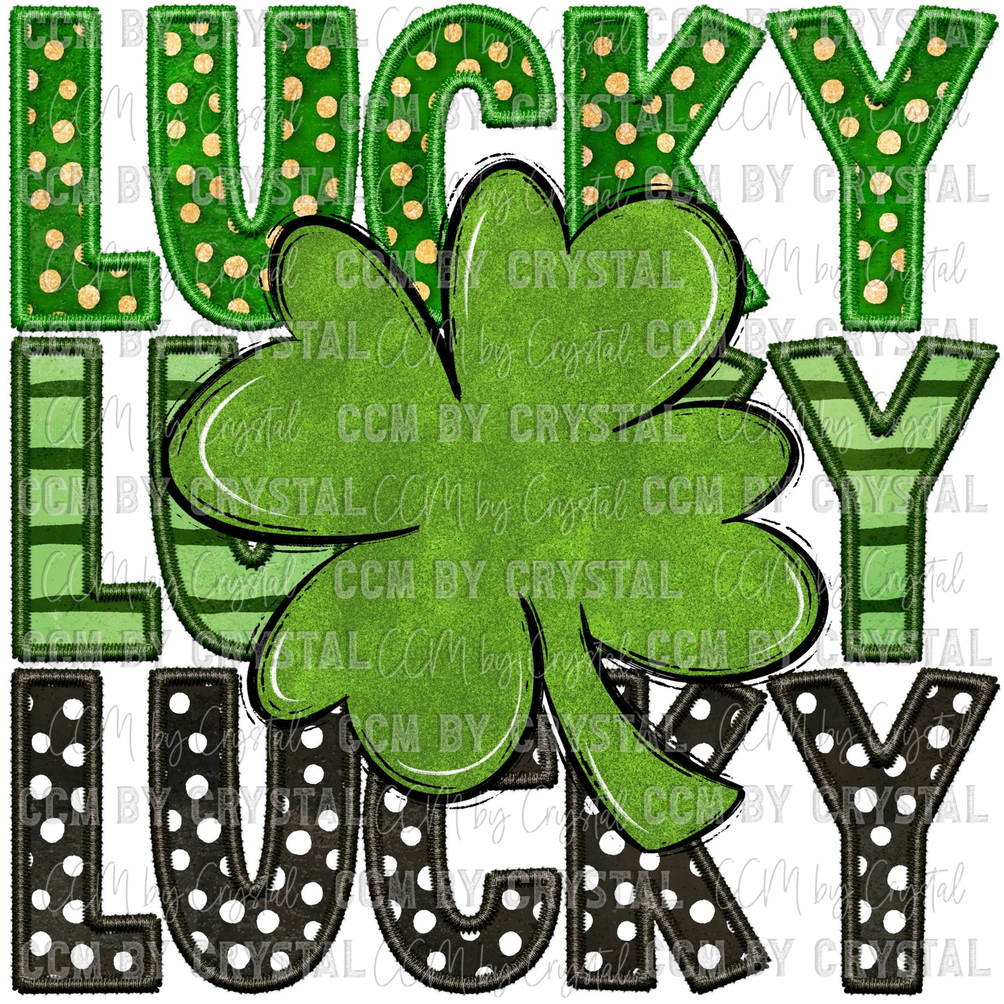 Lucky St Patrick’s Day PNG Digital File ONLY