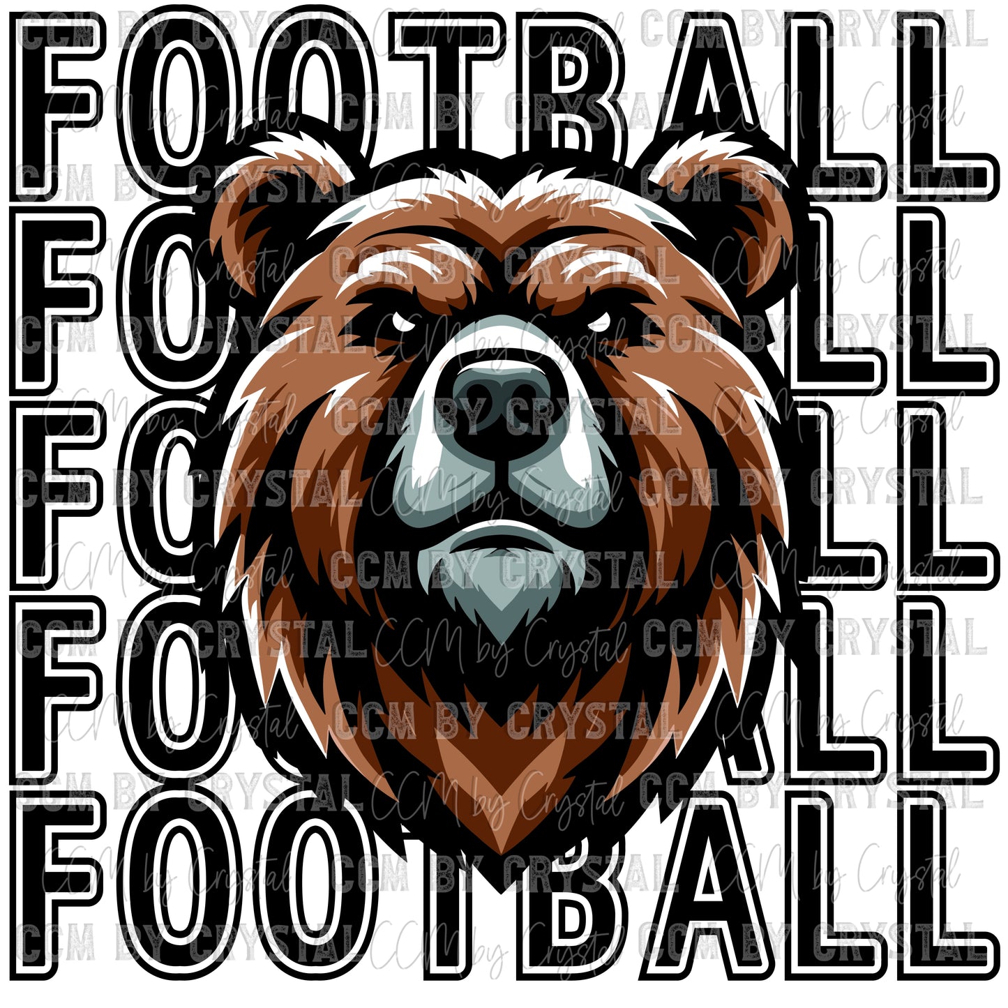 Bears Football PNG Digital Download