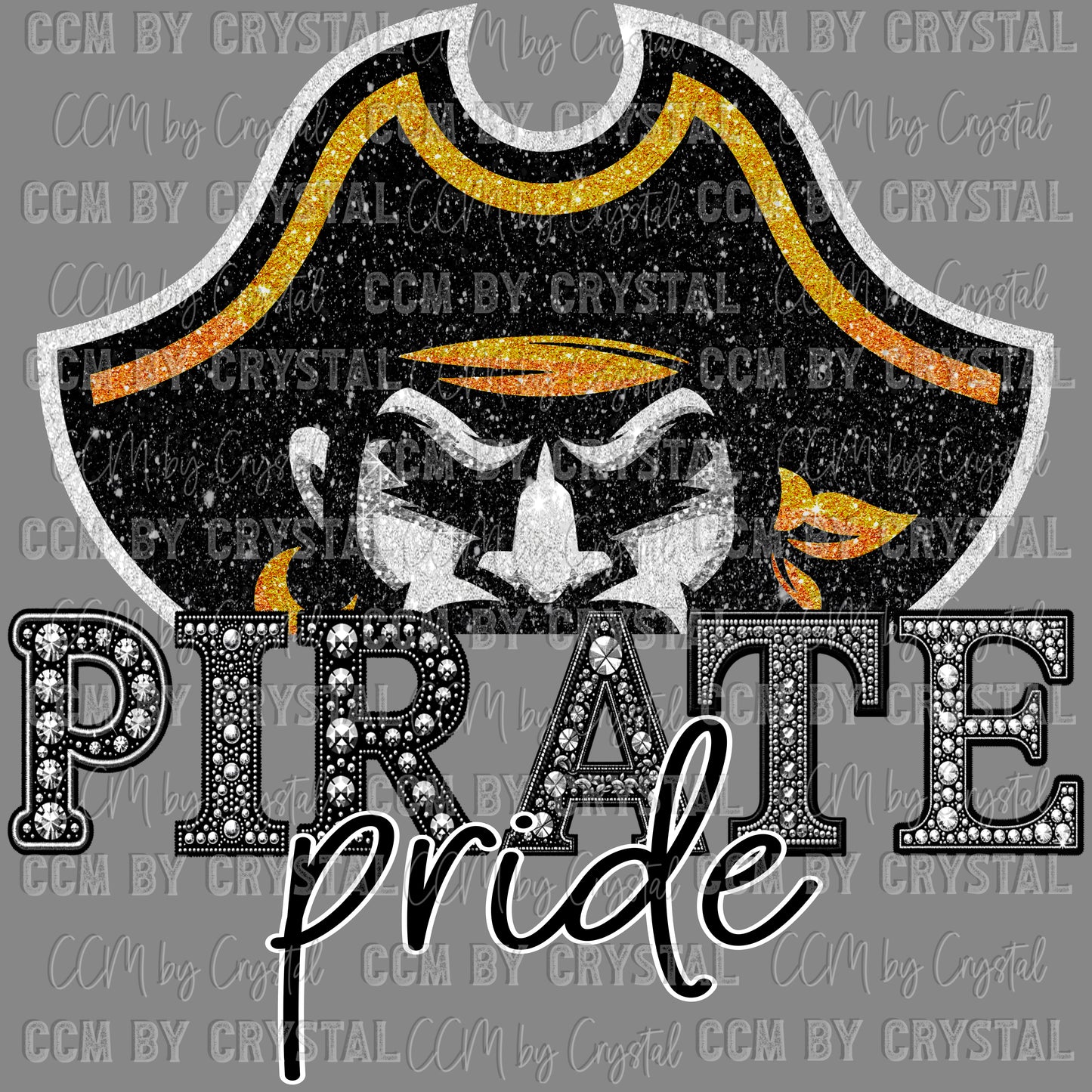 Pirate Pride Mascot Ready to Press Transfer DTF Transfer Sublimation Transfer