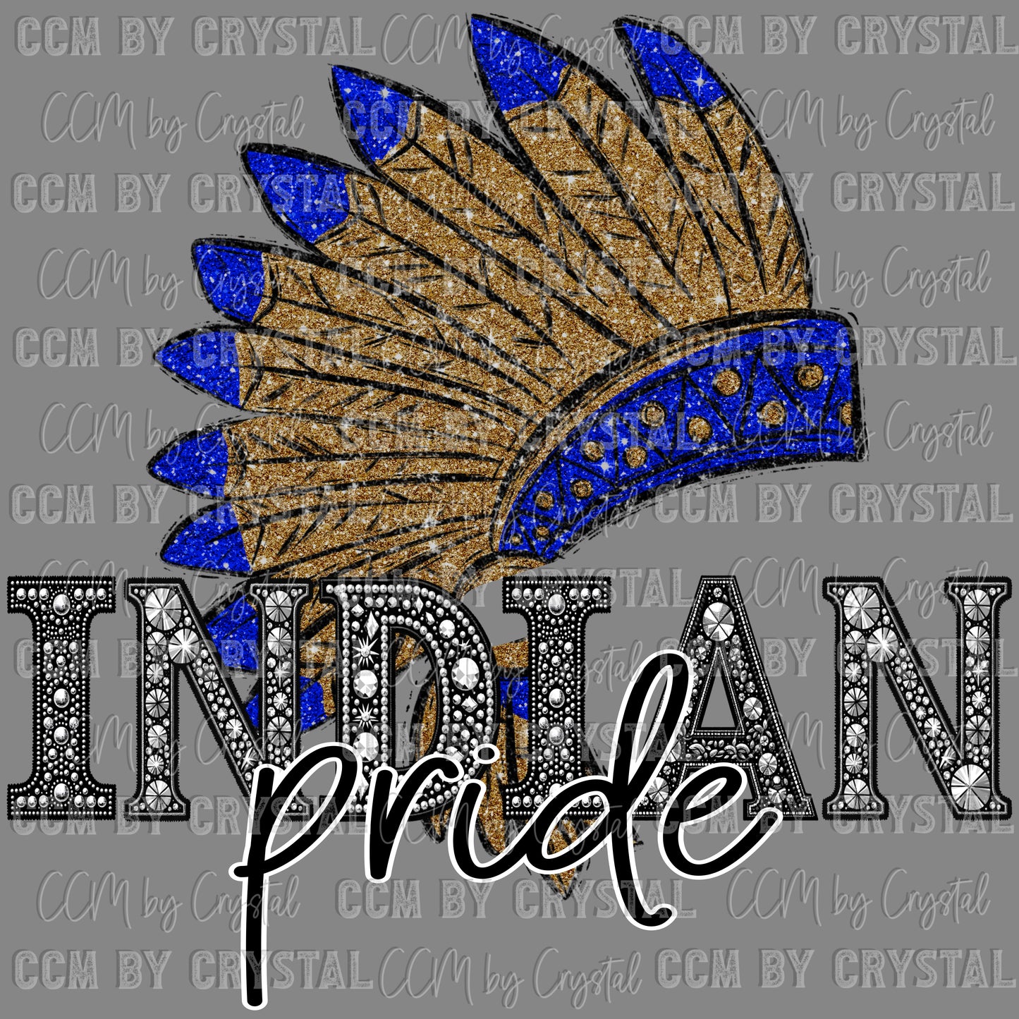 Indian Pride Mascot Ready to Press Transfer DTF Transfer Sublimation Transfer