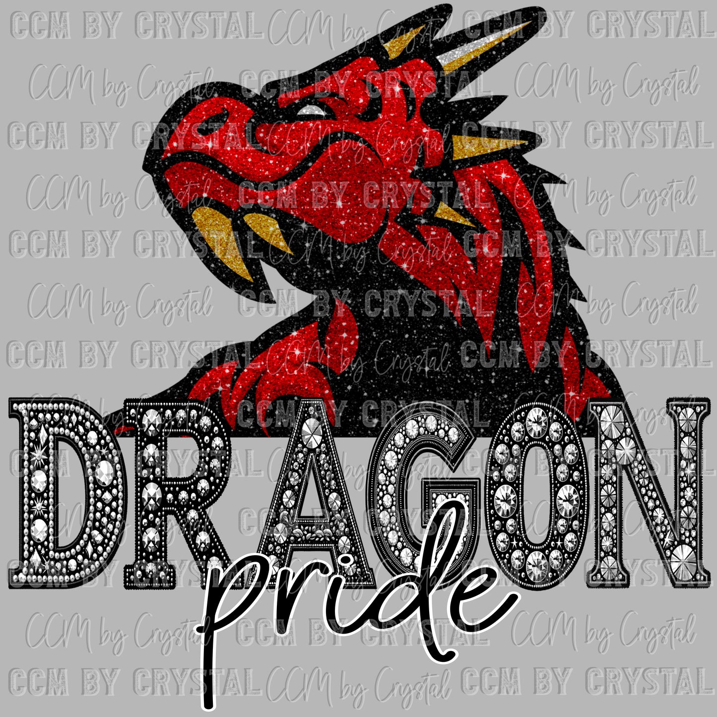 Dragon Pride Mascot Ready to Press Transfer DTF Transfer Sublimation Transfer