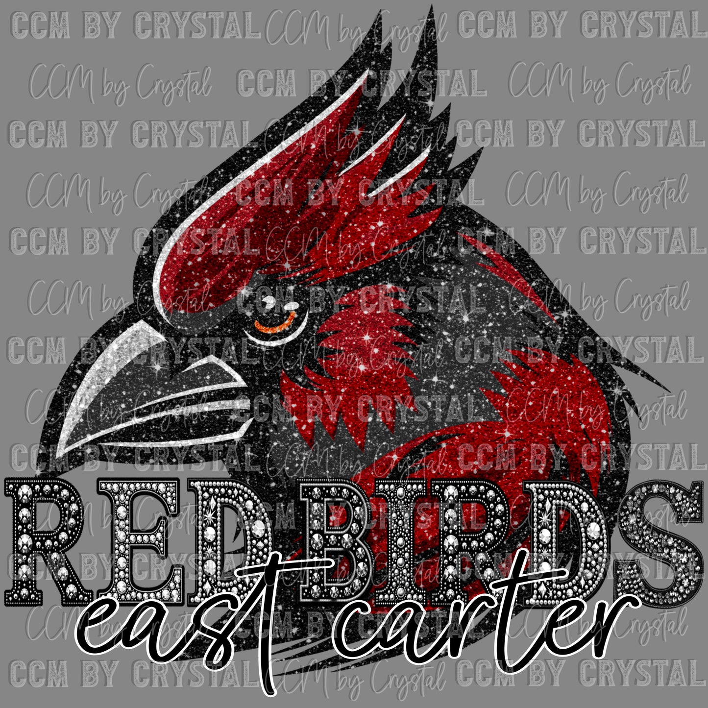 East Carter Red Birds Mascot PNG Digital File ONLY