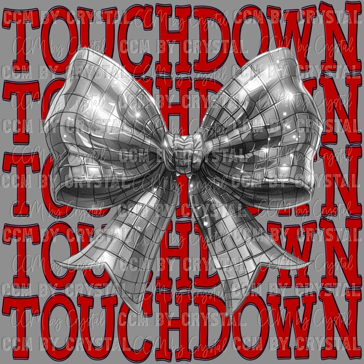 Touchdown Coquette Bow Ready to Press Transfer DTF Transfer Sublimation Transfer