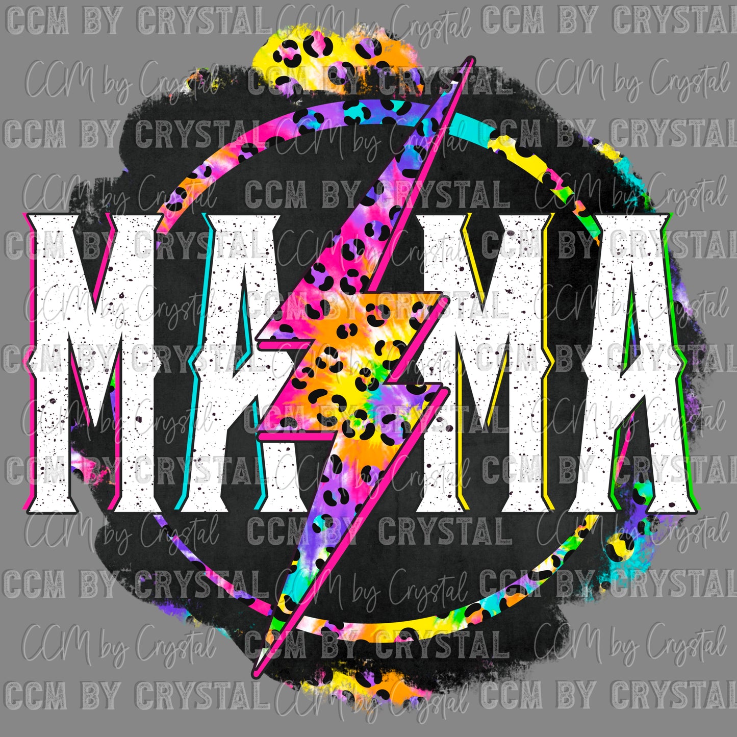 Mama Colorful Leopard Ready to Press Transfer DTF Transfer Sublimation Transfer