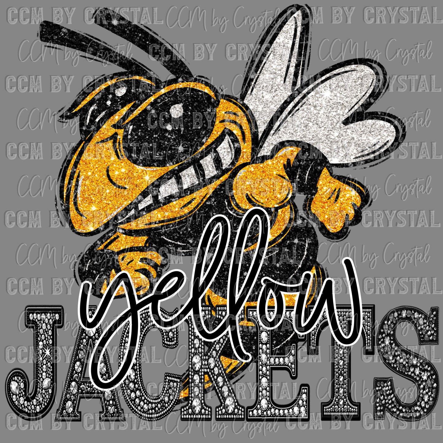Yellow Jackets Mascot PNG Digital File ONLY