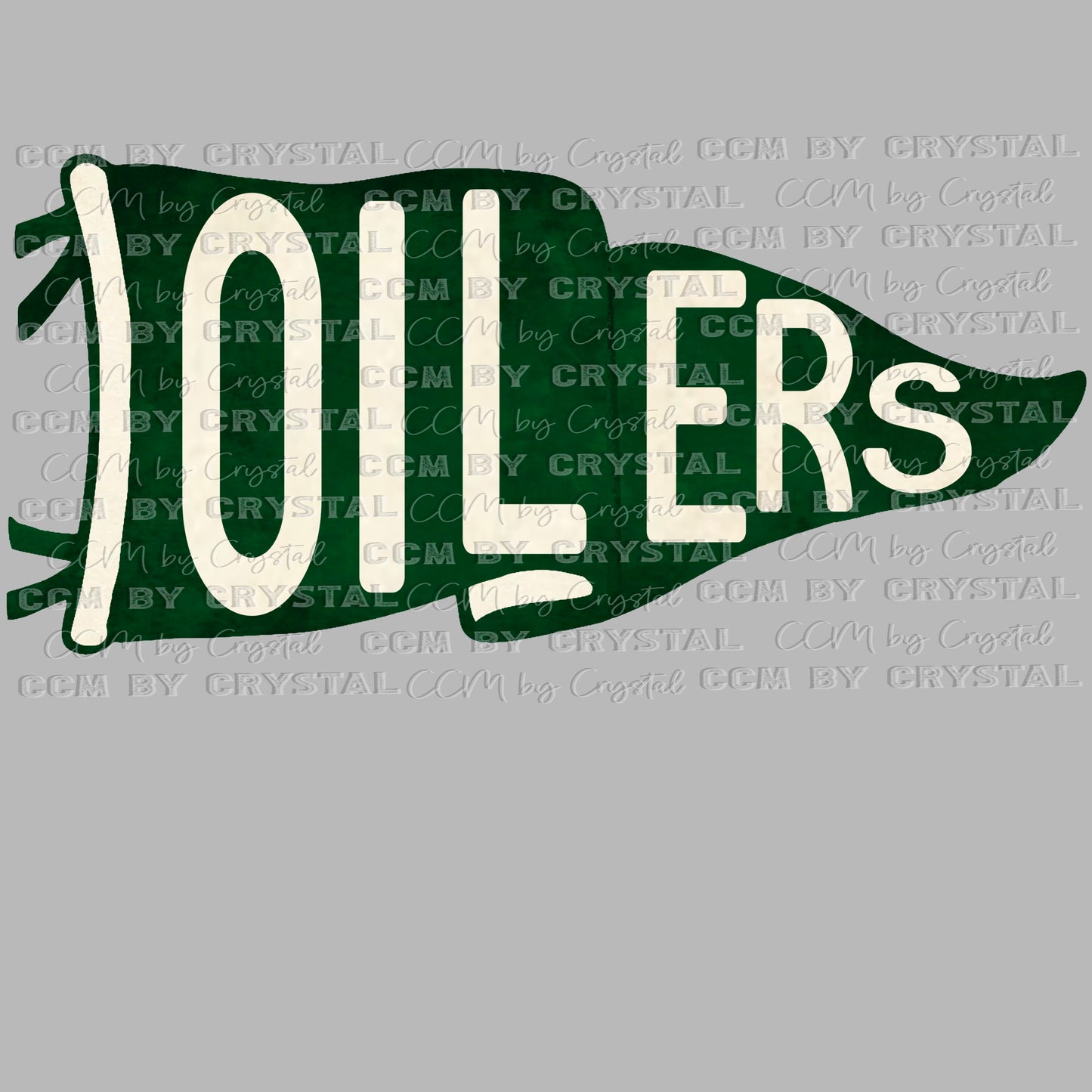 Oilers Pennant Maroon Mascot Ready to Press Transfer DTF Transfer Sublimation Transfer