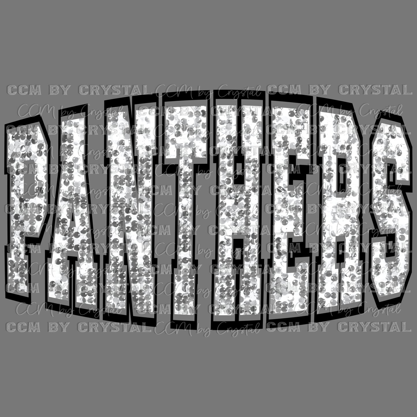 Panthers Mascot Faux Sequins PNG Digital File ONLY
