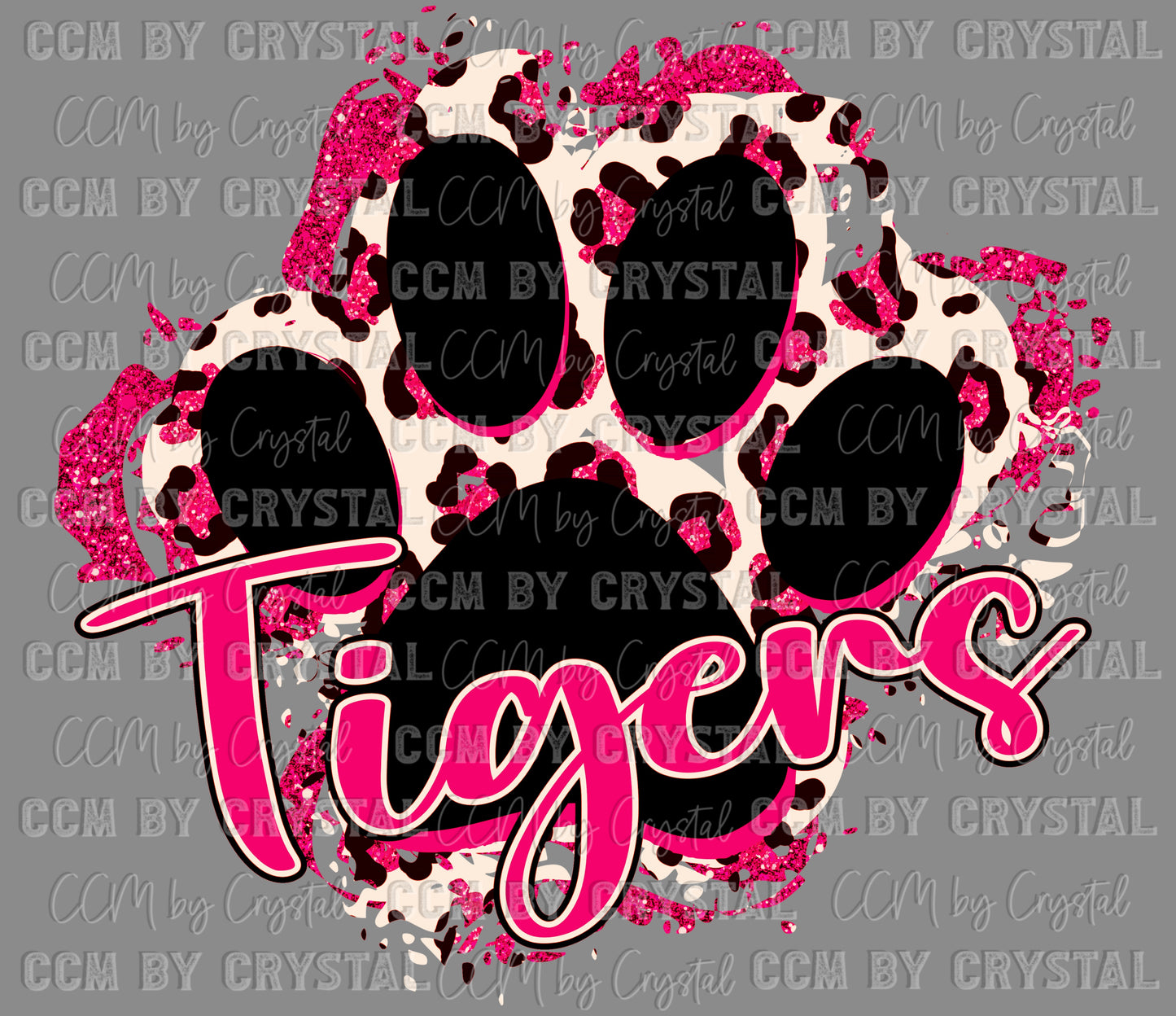Tigers Paw Pink PNG Digital File ONLY