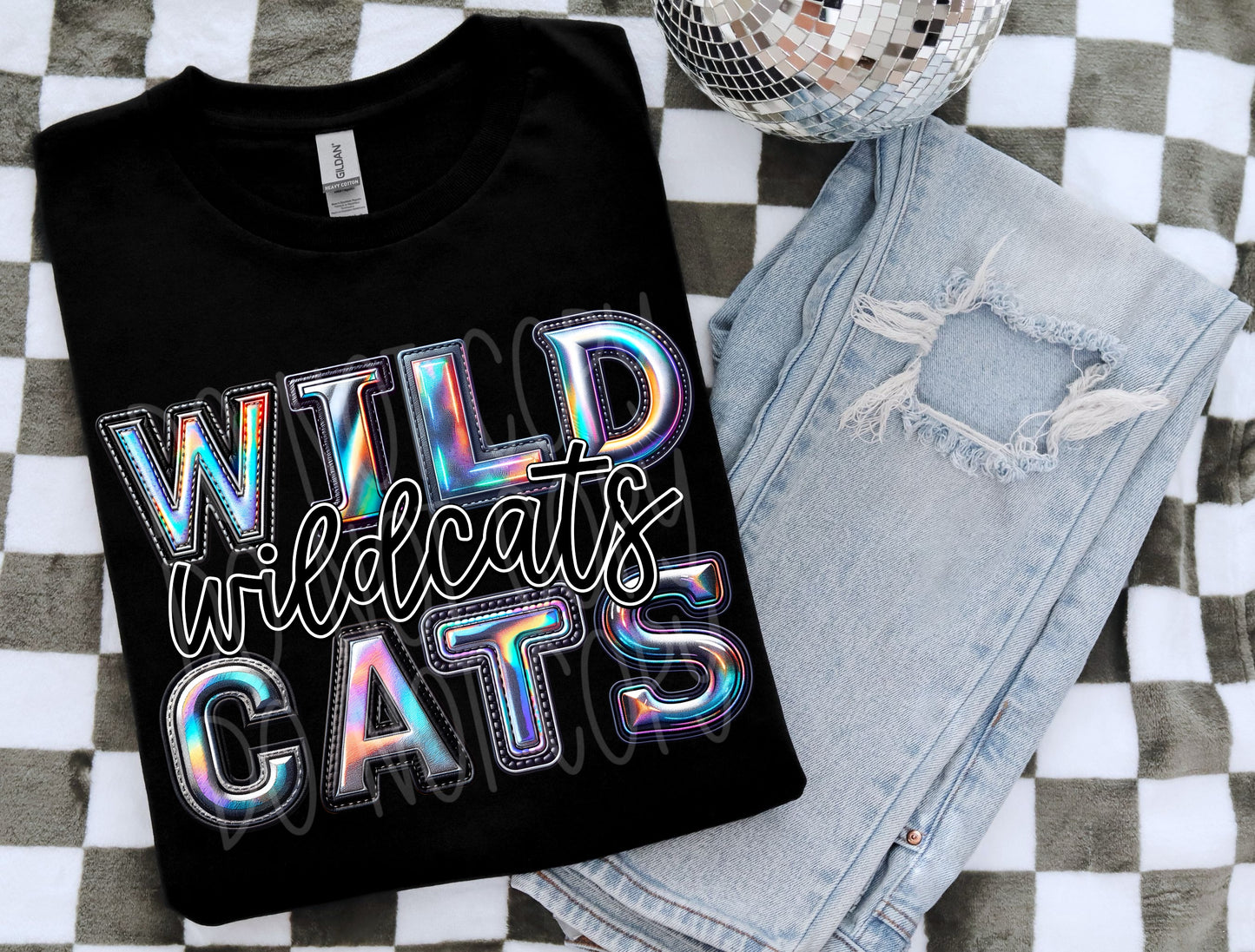 Wildcats Mascot Ready to Press Transfer DTF Transfer Sublimation Transfer