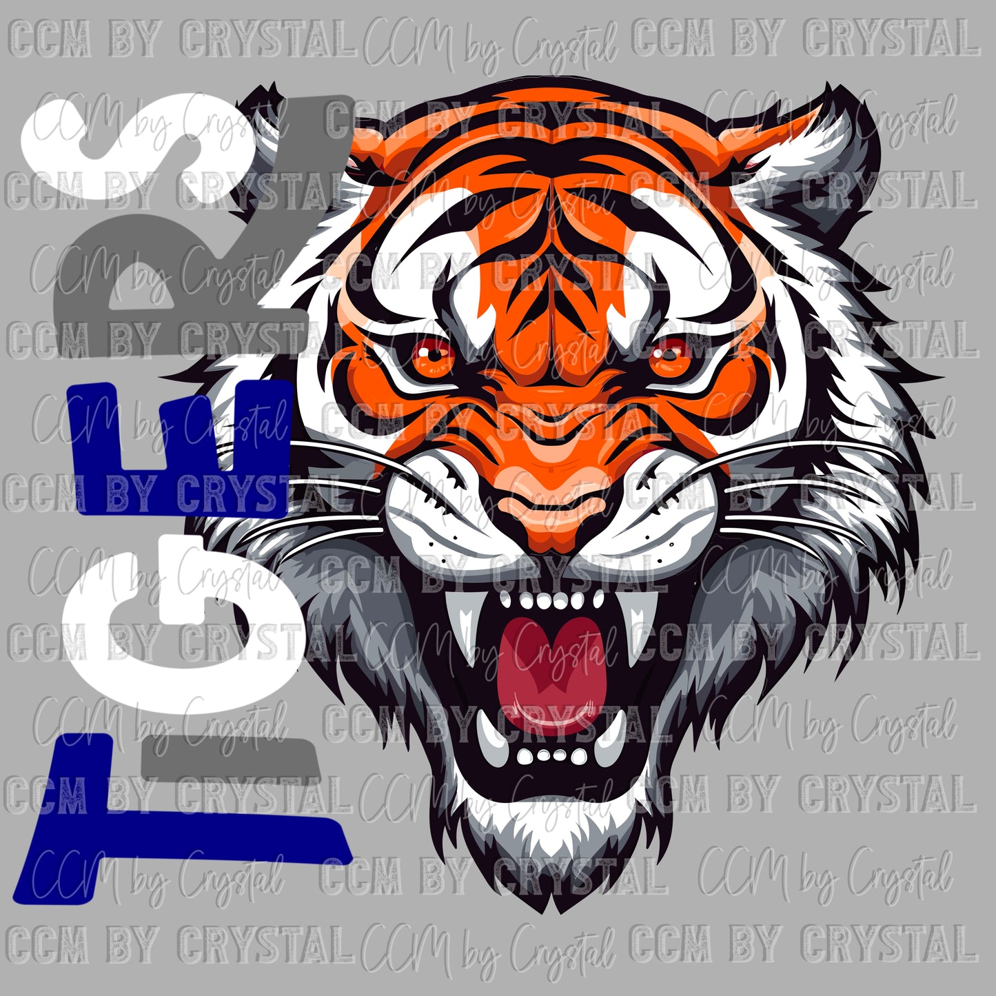 Tigers Mascot Ready to Press Transfer DTF Transfer